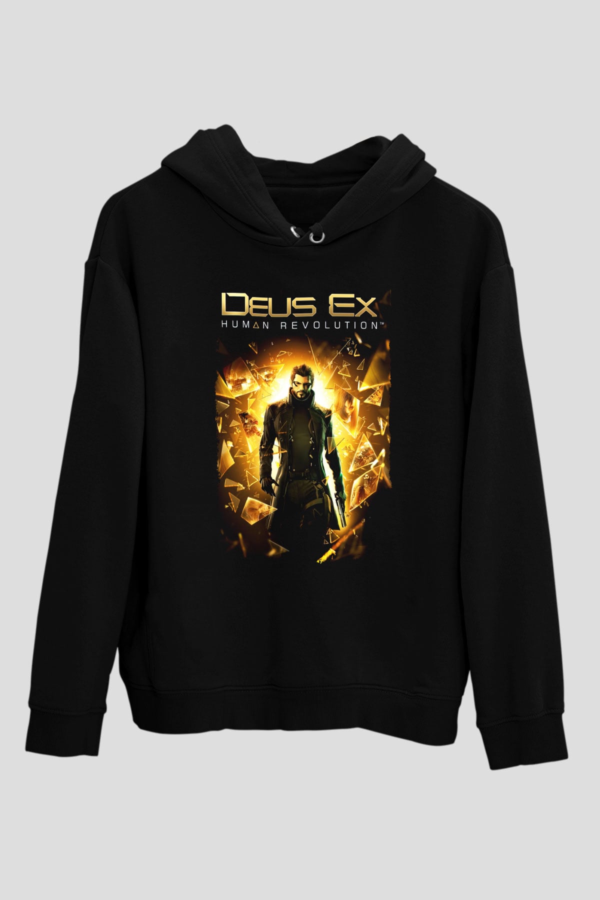 Deus Ex Siyah Unisex Hoodie
