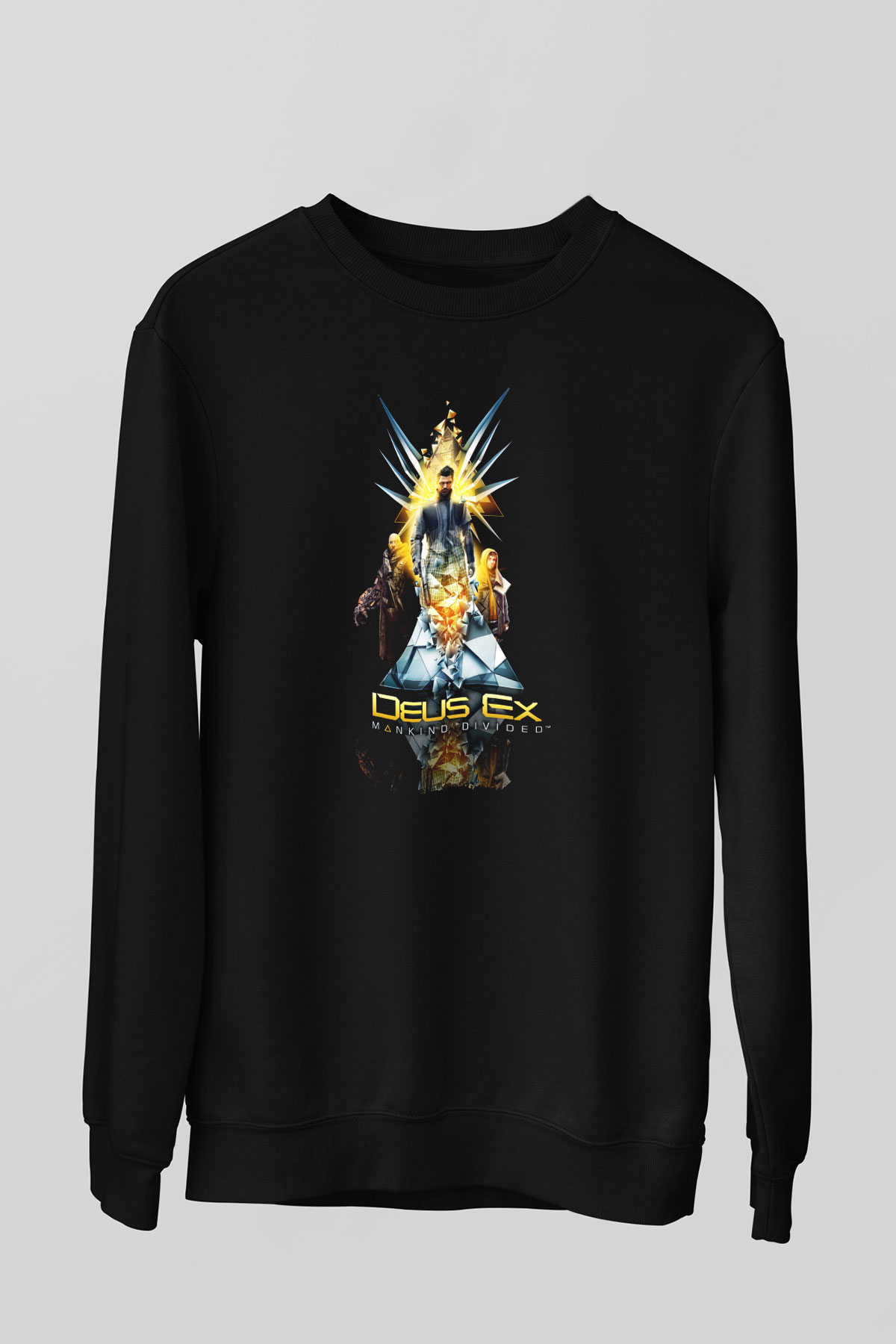 Deus Ex Siyah Unisex Sweatshirt