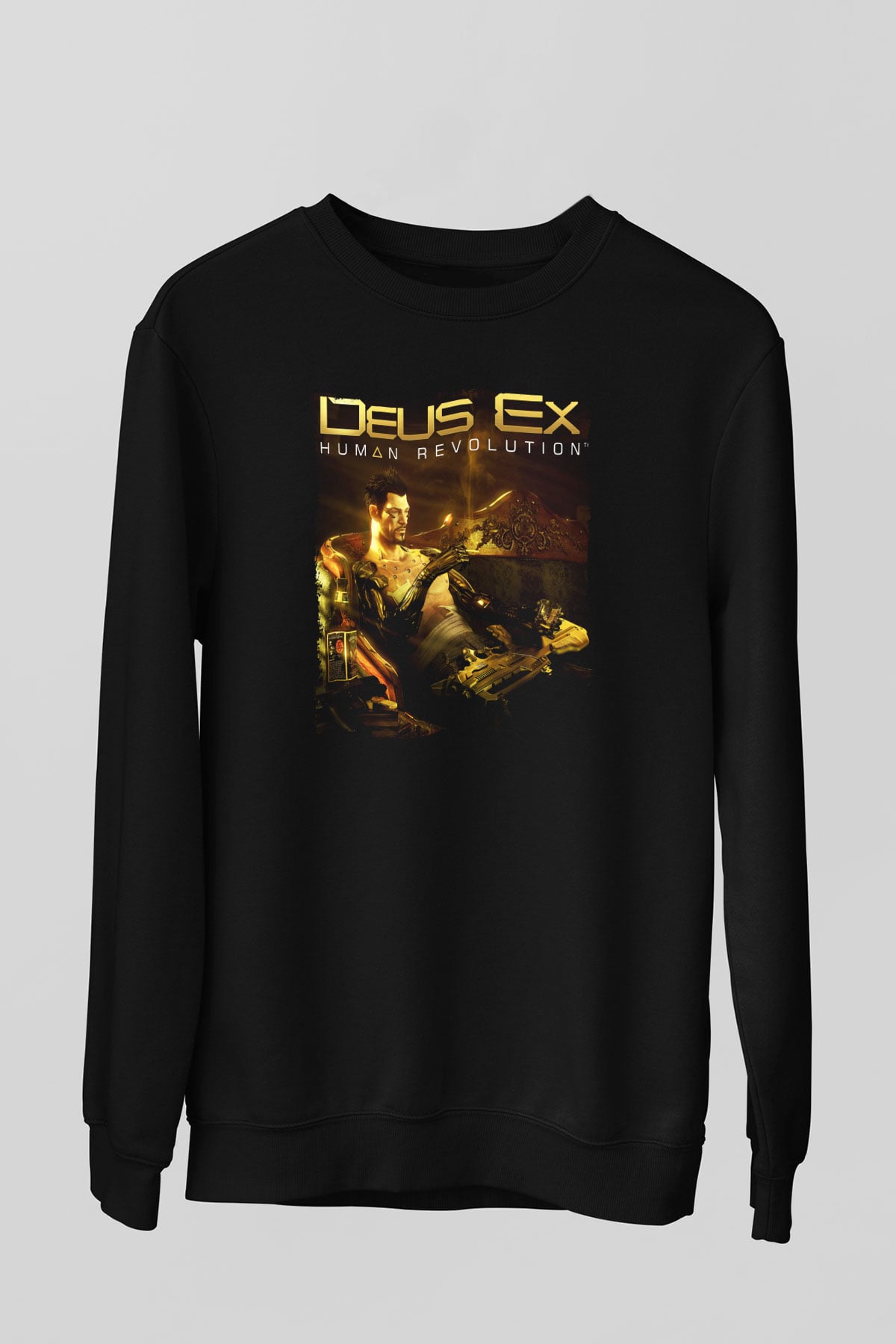 Deus Ex Siyah Unisex Sweatshirt