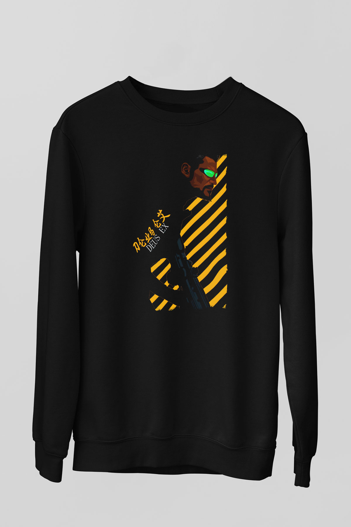 Deus Ex Siyah Unisex Sweatshirt