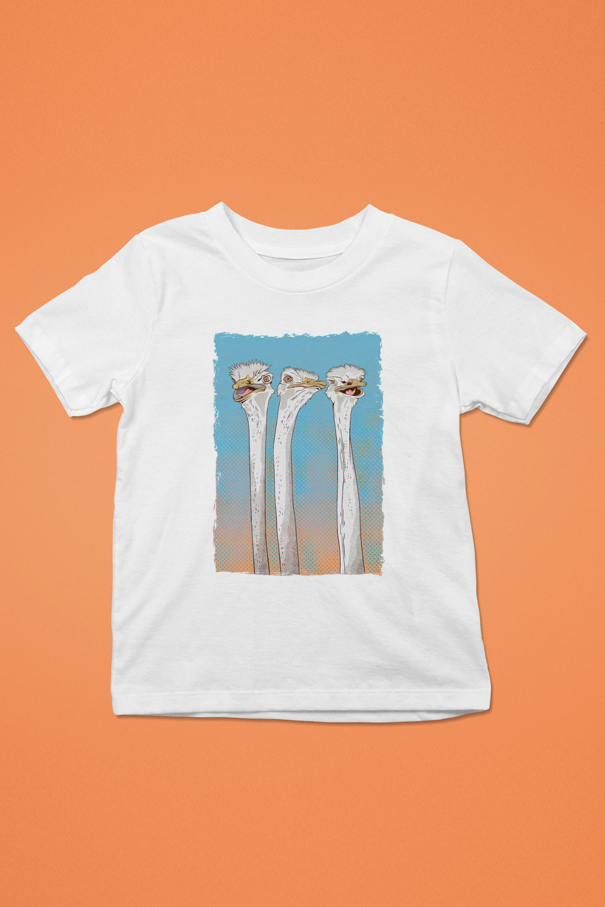 Deve Kuşları Çetesi Baskılı Unisex Beyaz  Çocuk Tişört