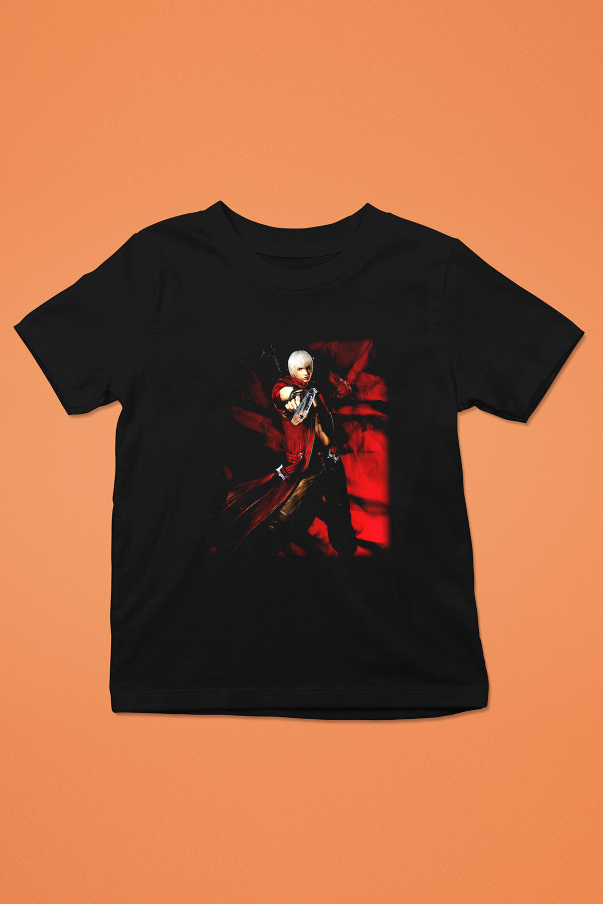 Devil May Cry Baskılı Siyah Unisex Çocuk Tişört