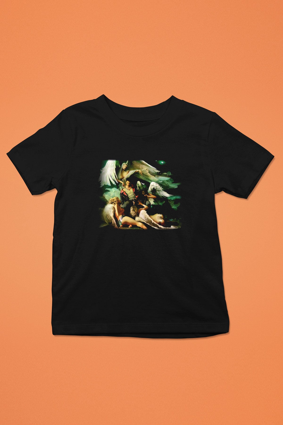 Devil May Cry Baskılı Siyah Unisex Çocuk Tişört