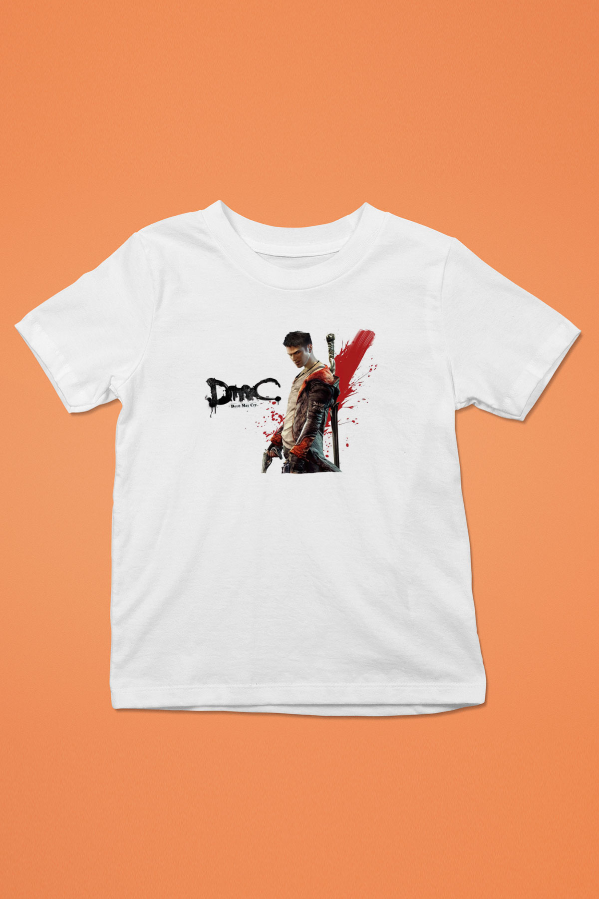 Devil May Cry Beyaz Unisex Çocuk Tişört