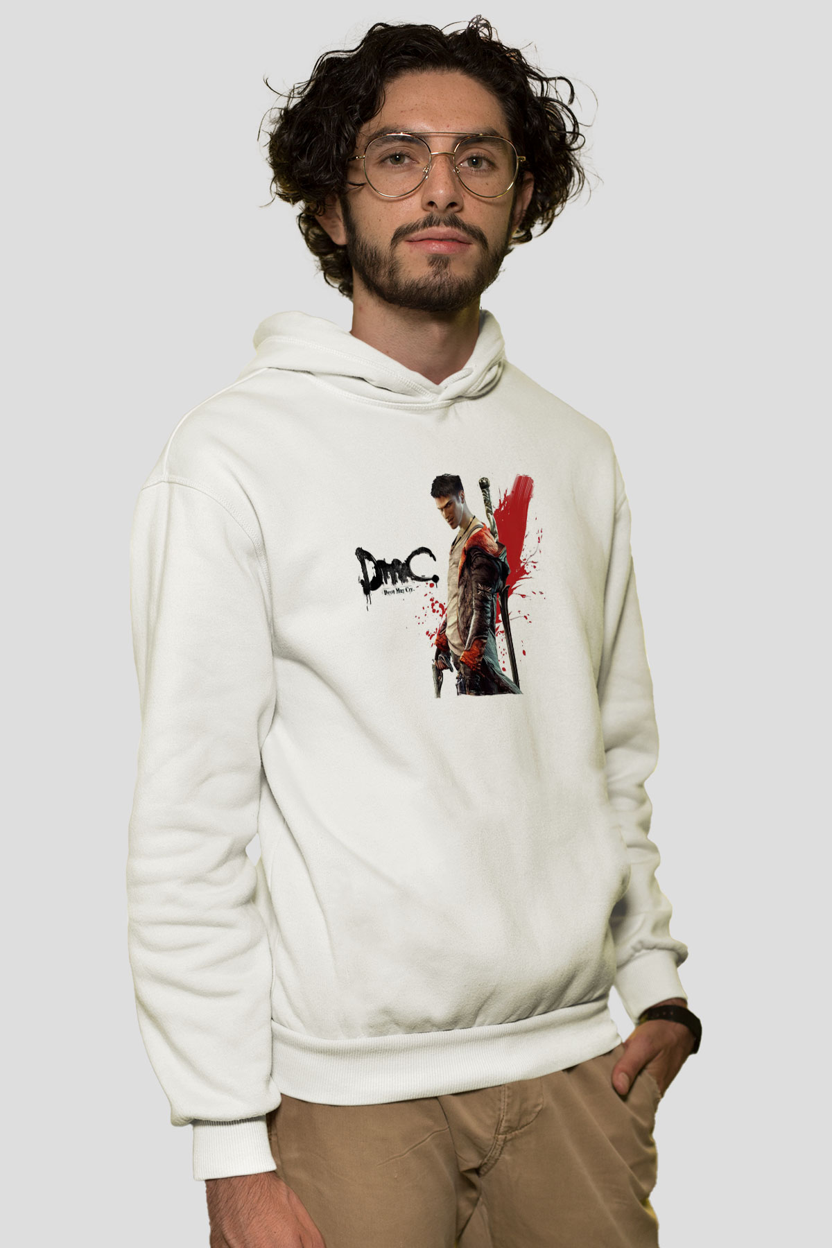 Devil May Cry Beyaz Unisex Hoodie