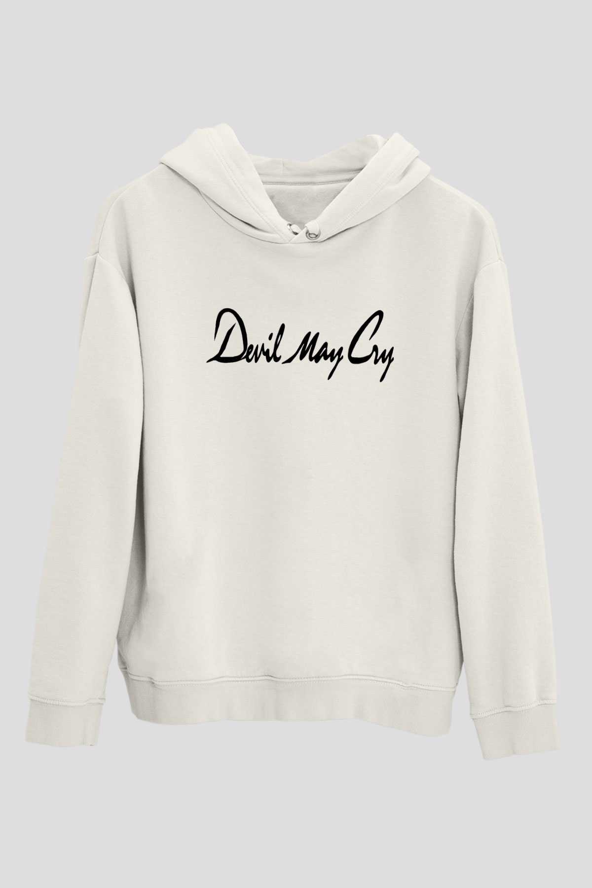 Devil May Cry Beyaz Unisex Kapşonlu Sweatshirt