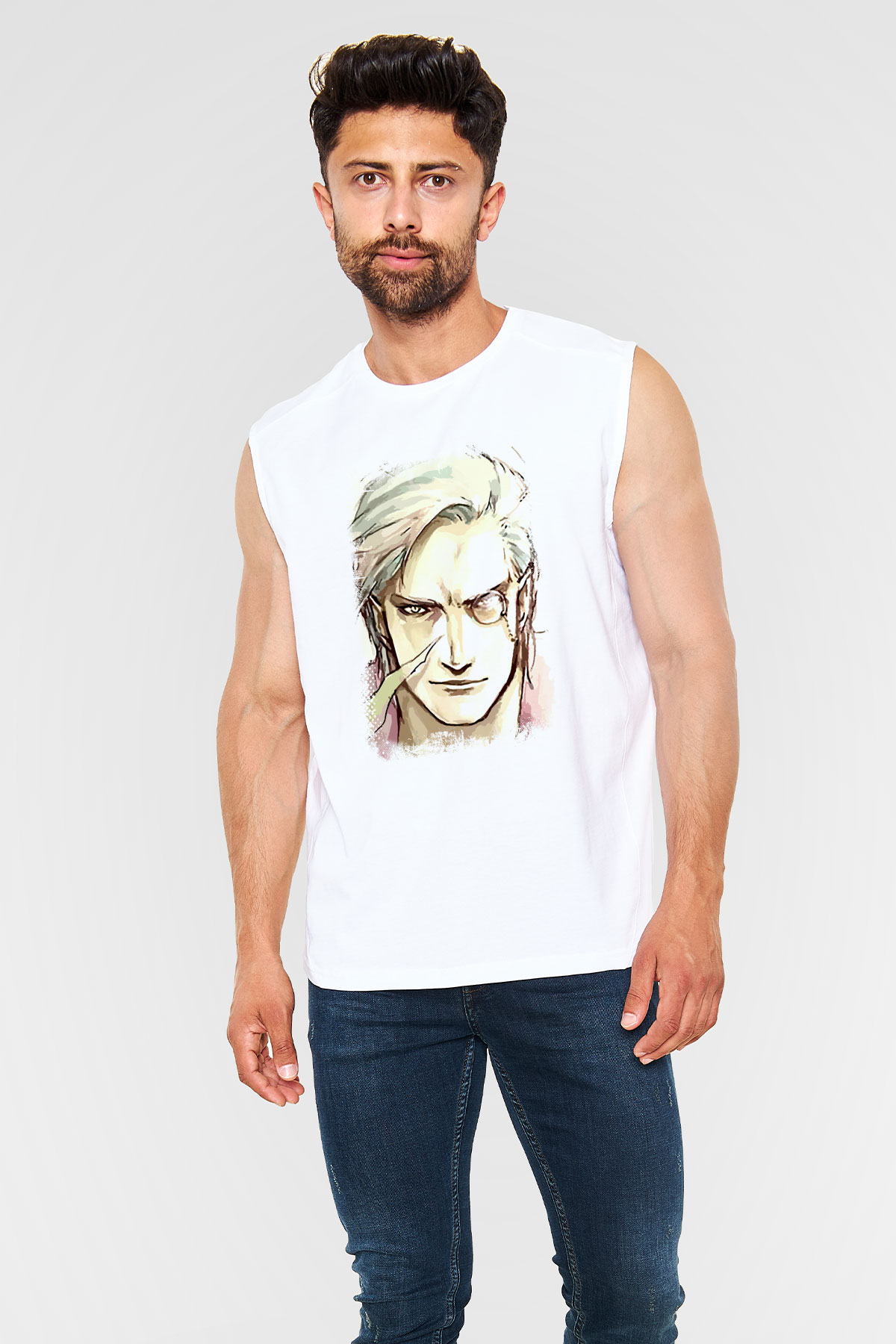 Devil May Cry Beyaz Unisex Kolsuz Tişört