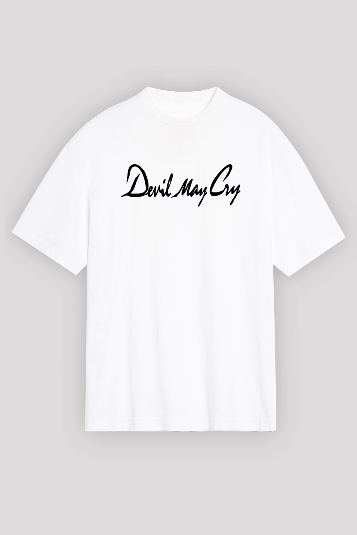 Devil May Cry Beyaz Unisex Oversize Tişört T-Shirt