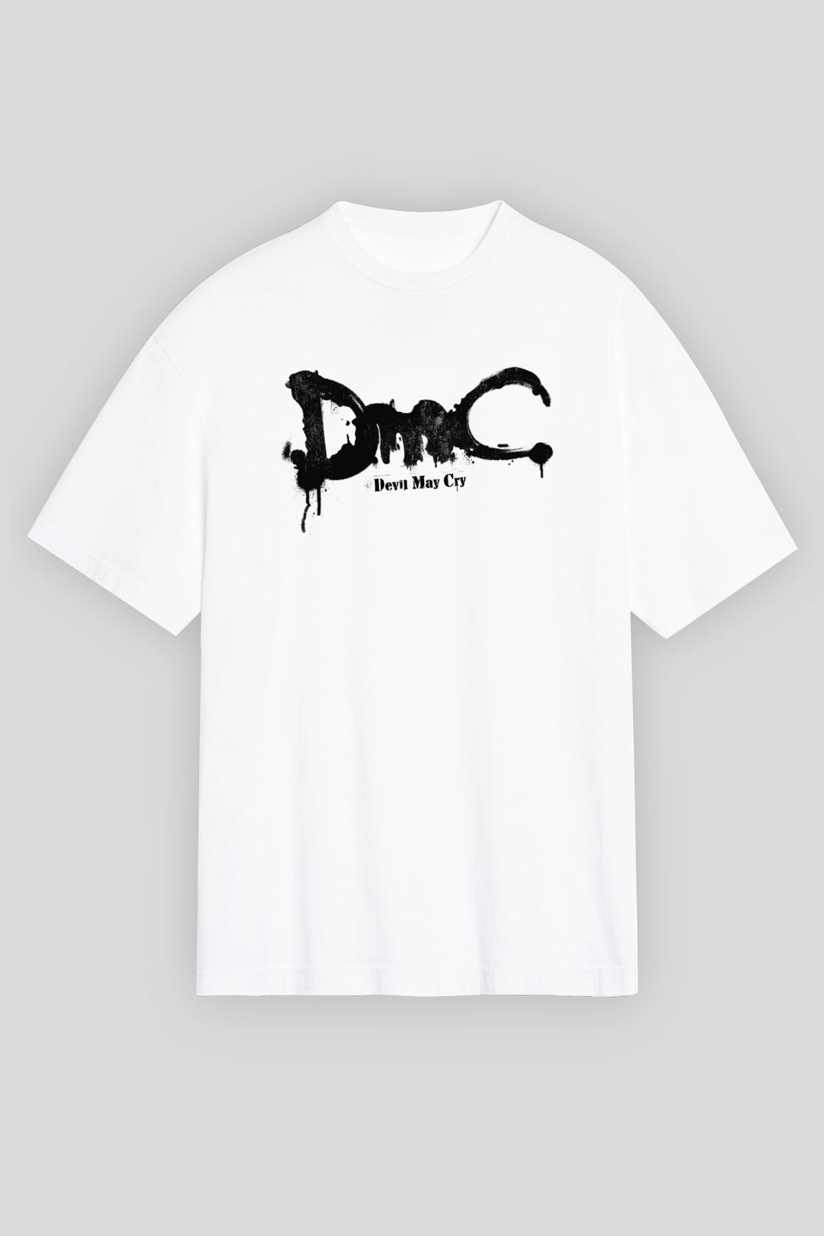 Devil May Cry Beyaz Unisex Oversize Tişört T-Shirt