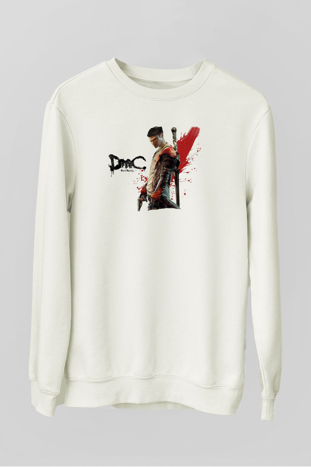 Devil May Cry Beyaz Unisex Sweatshirt