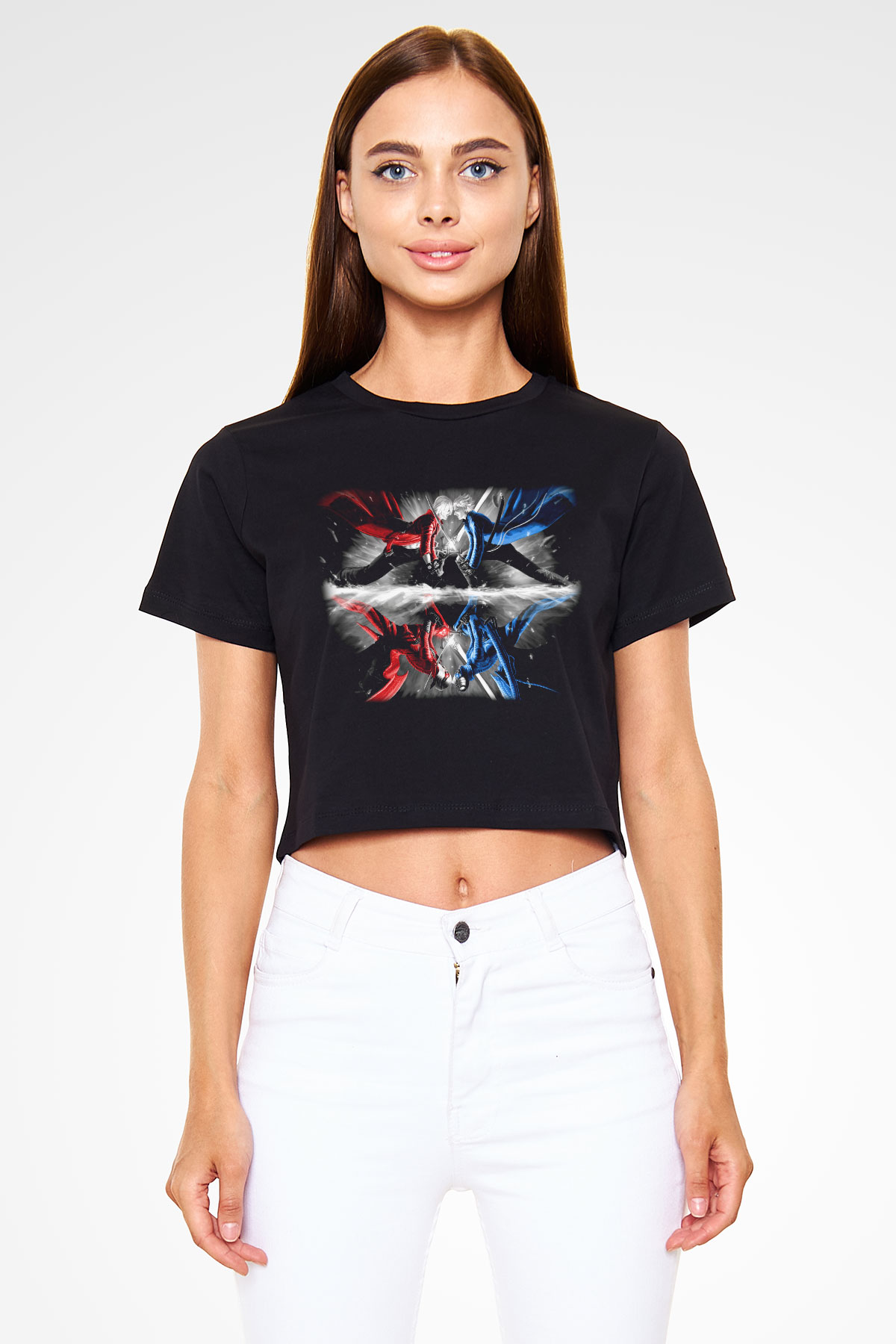 Devil May Cry Siyah Crop Top Tişört
