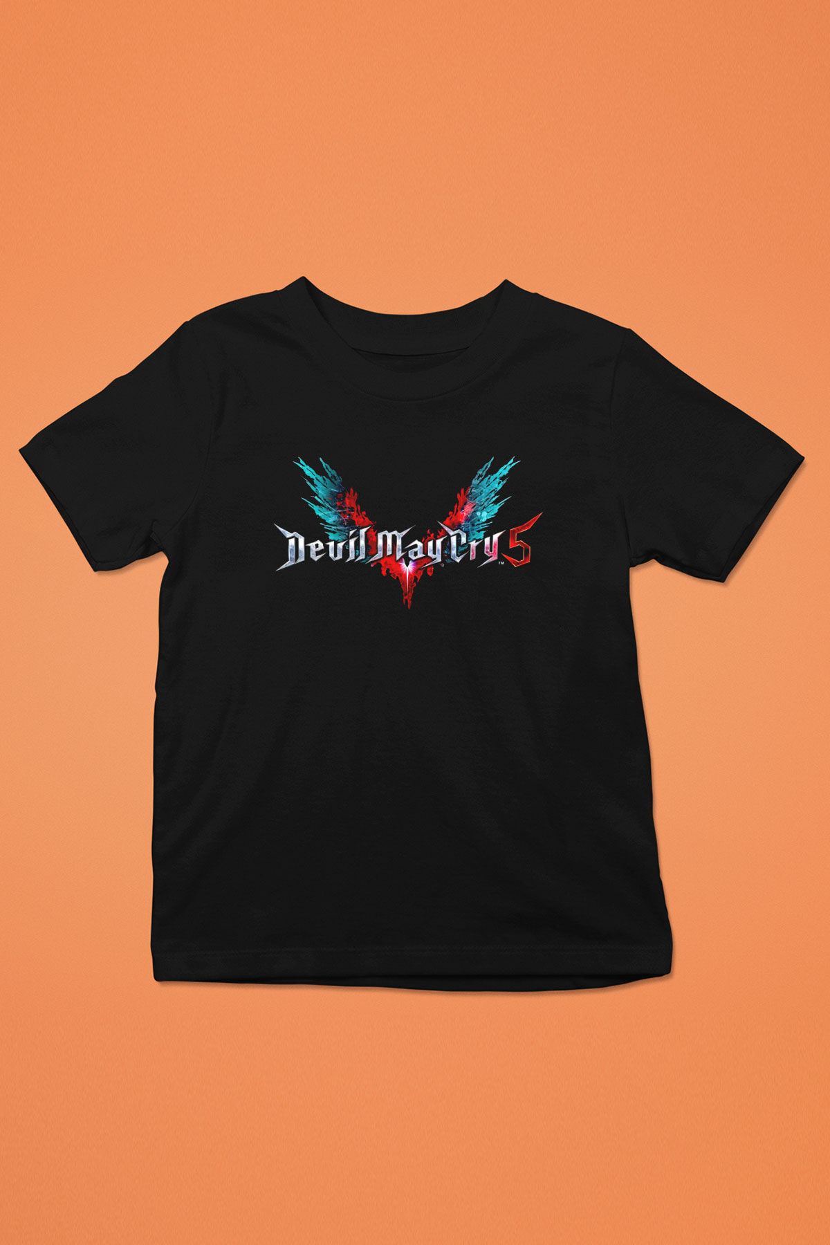 Devil May Cry Siyah Unisex Çocuk Tişört