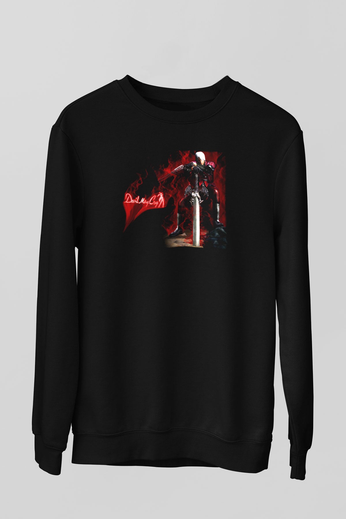 Devil May Cry Siyah Unisex Sweatshirt