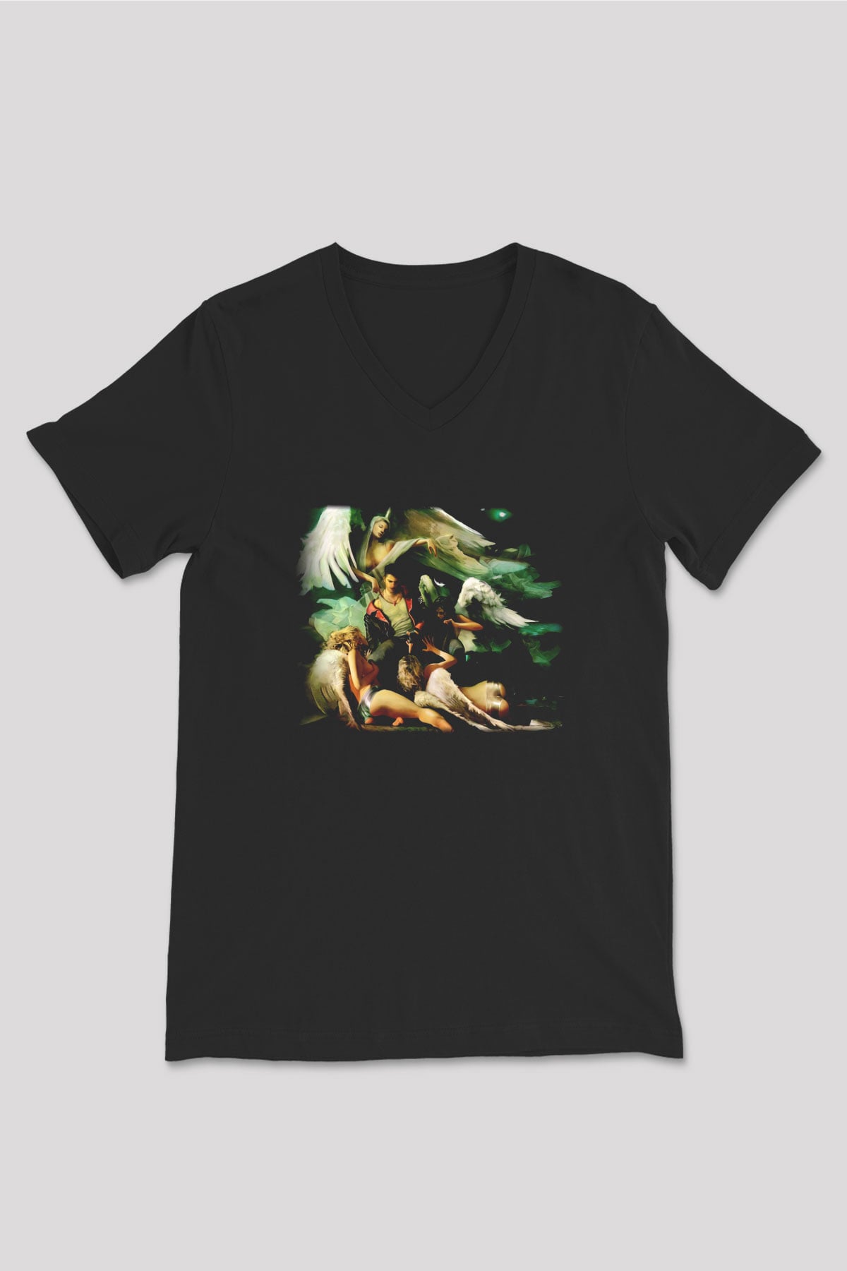 Devil May Cry Siyah Unisex V Yaka Tişört T-Shirt