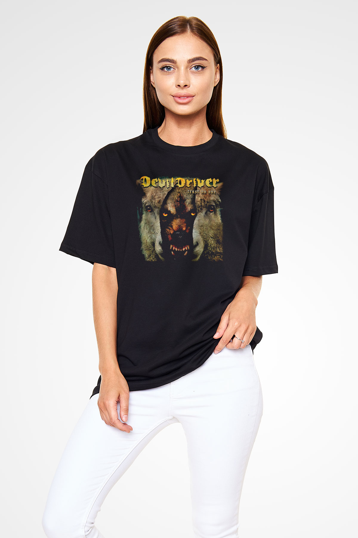 DevilDriver Siyah Unisex Oversize Tişört T-Shirt