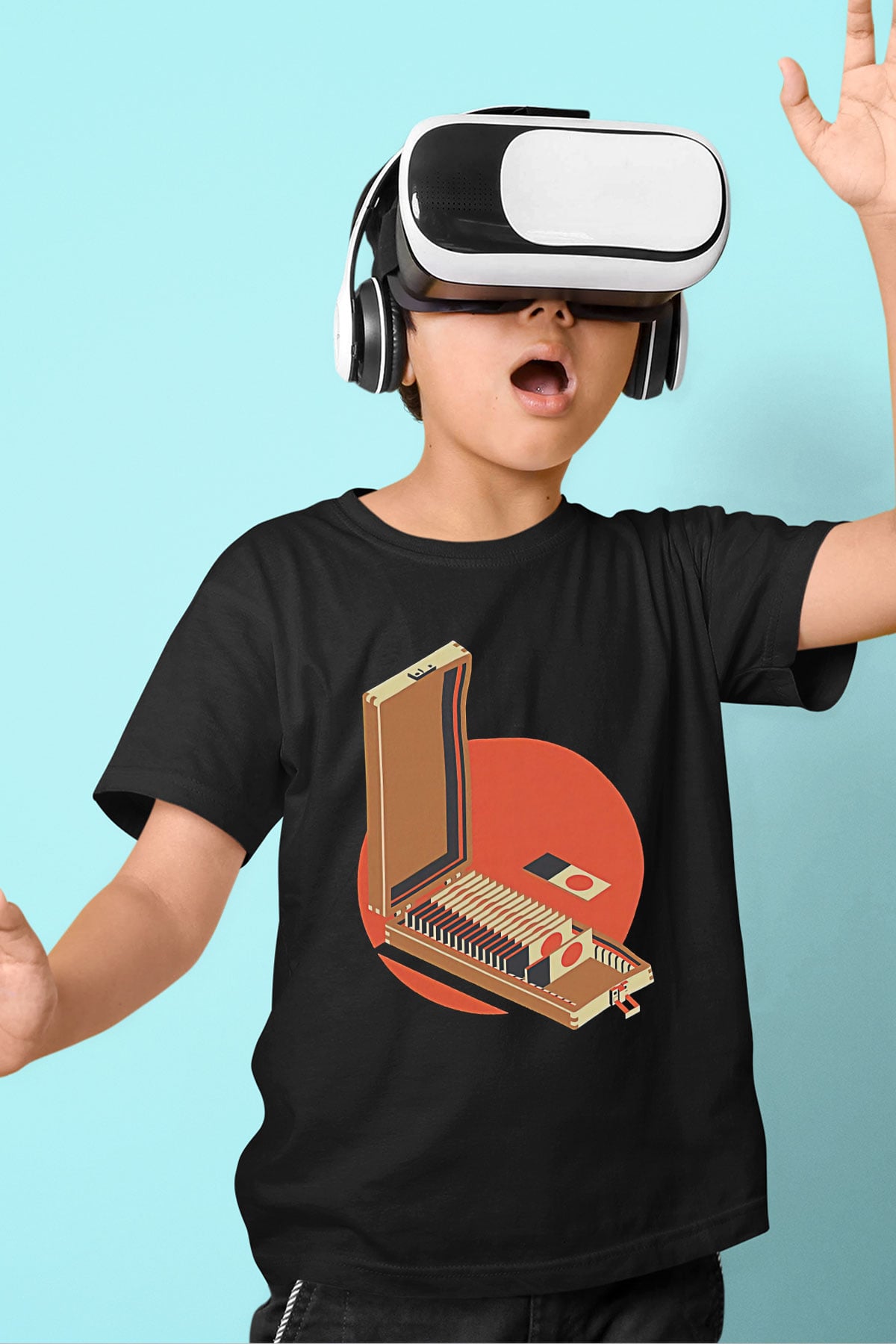 Dexter Baskılı Unisex Siyah Çocuk Tişört - Tshirt