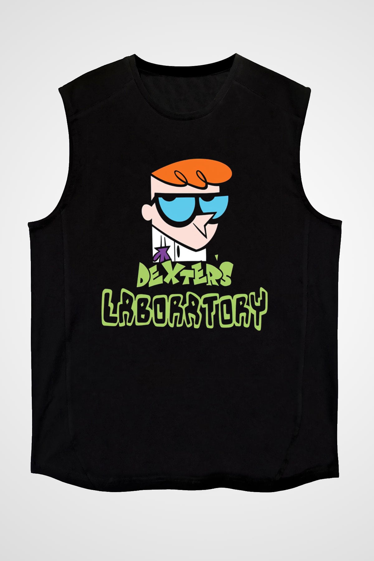 Dexters Laboratory Siyah Unisex Kolsuz Tişört