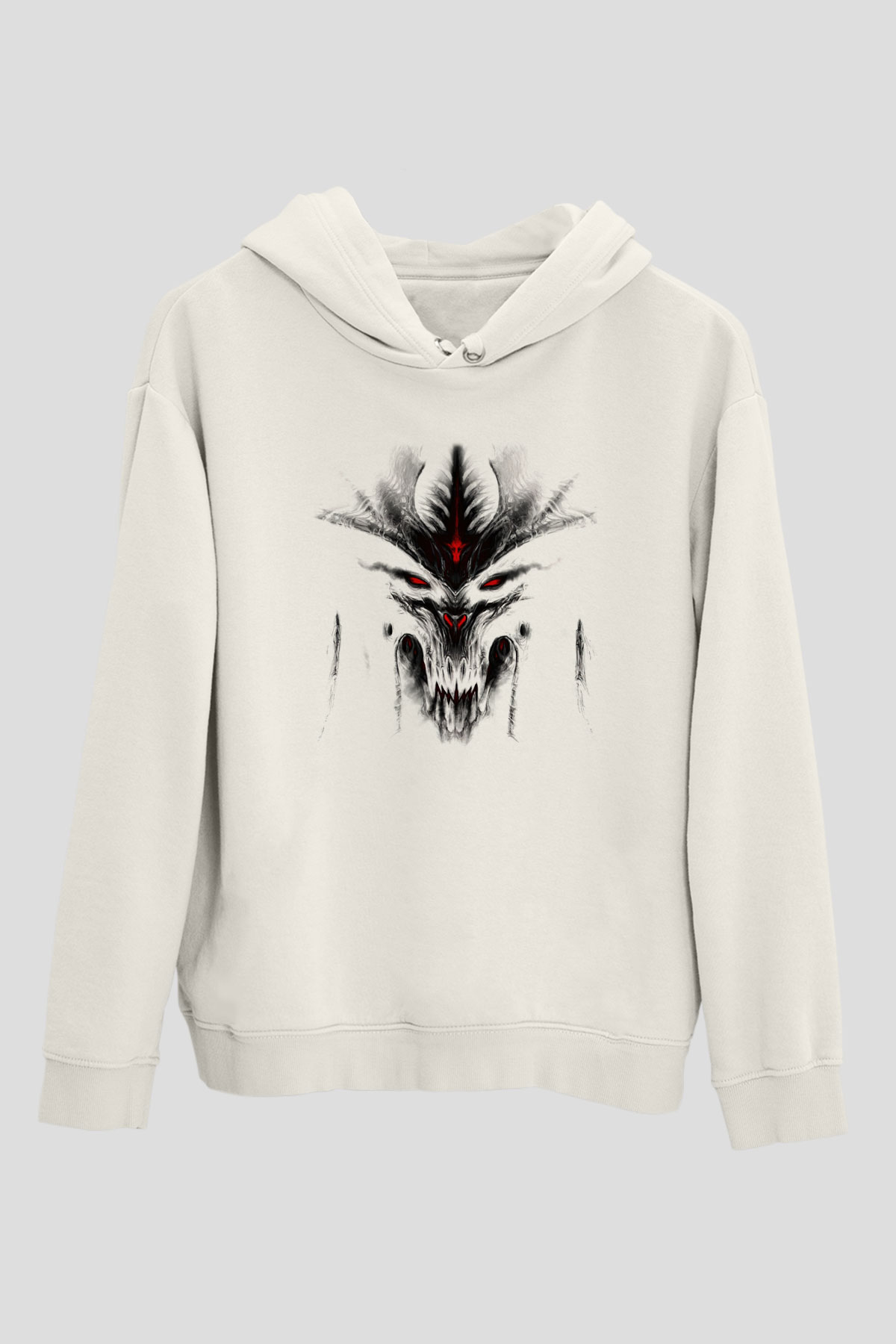 Diablo Beyaz Unisex Hoodie