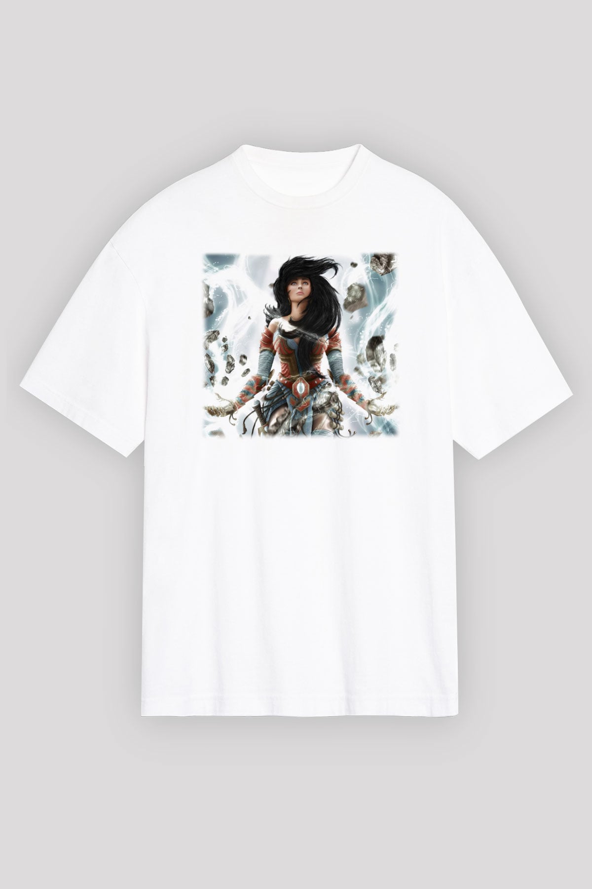 Diablo Beyaz Unisex Oversize Tişört T-Shirt