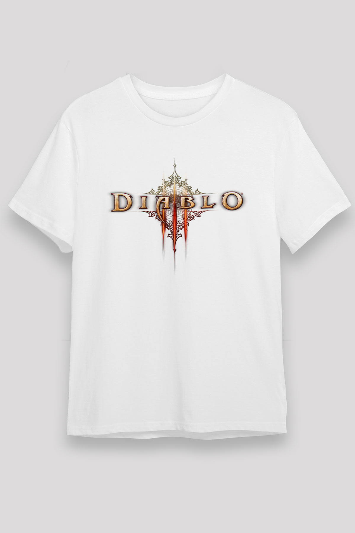 Diablo Beyaz Unisex Tişört T-Shirt