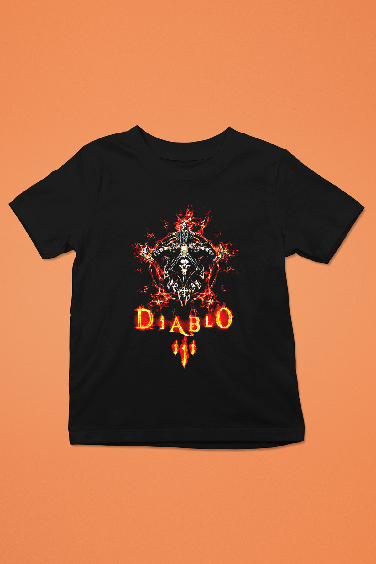 Diablo Siyah Unisex Çocuk Tişört