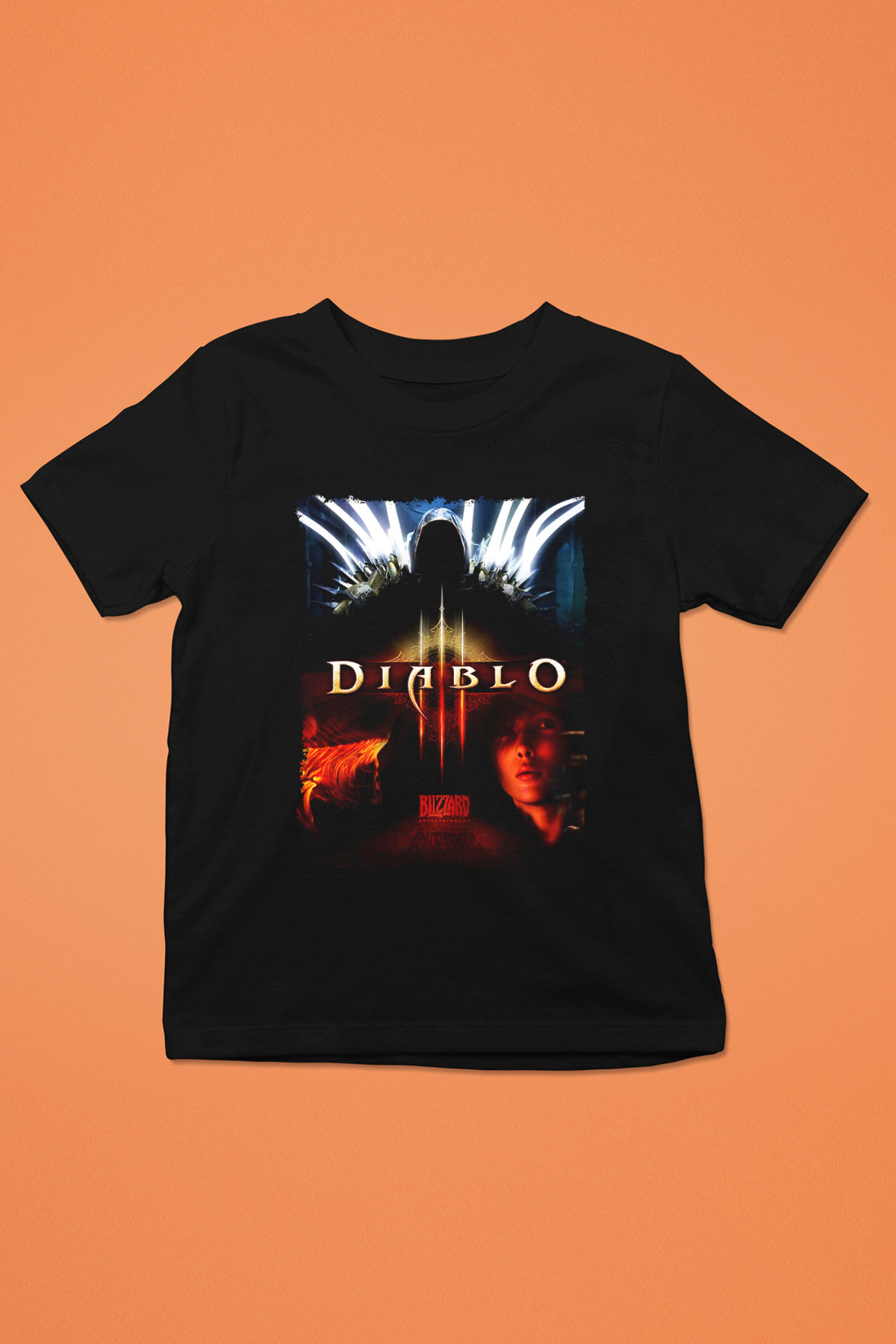 Diablo Siyah Unisex Çocuk Tişört