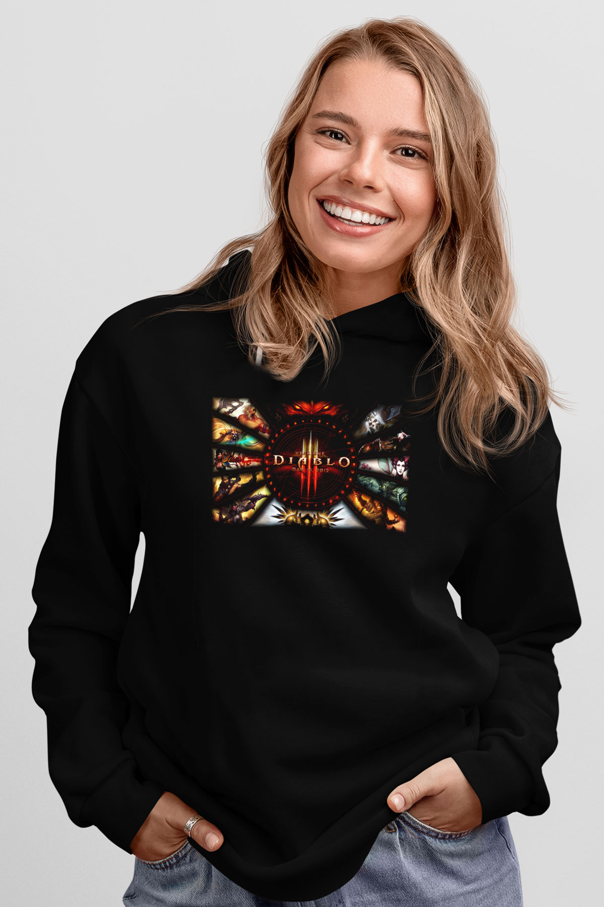 Diablo Siyah Unisex Hoodie