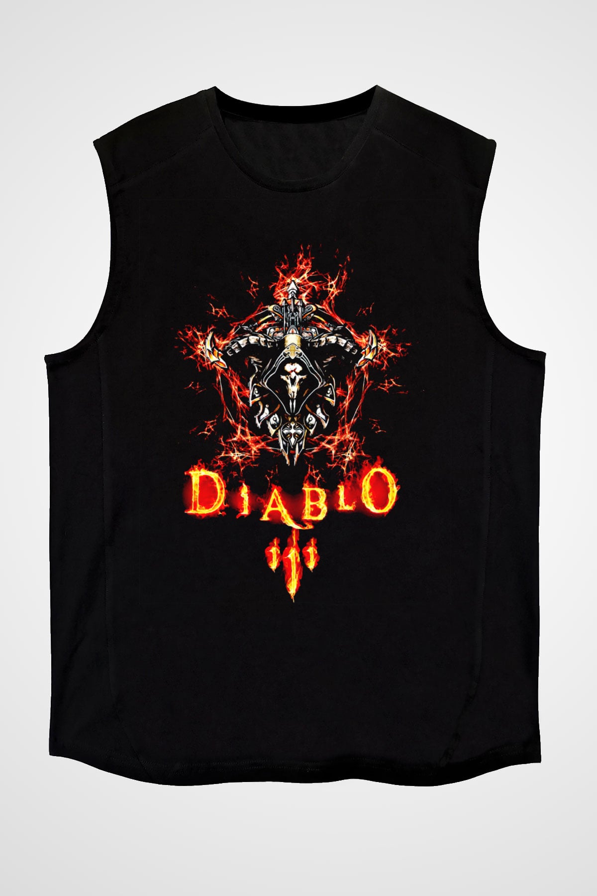 Diablo Siyah Unisex Kolsuz Tişört