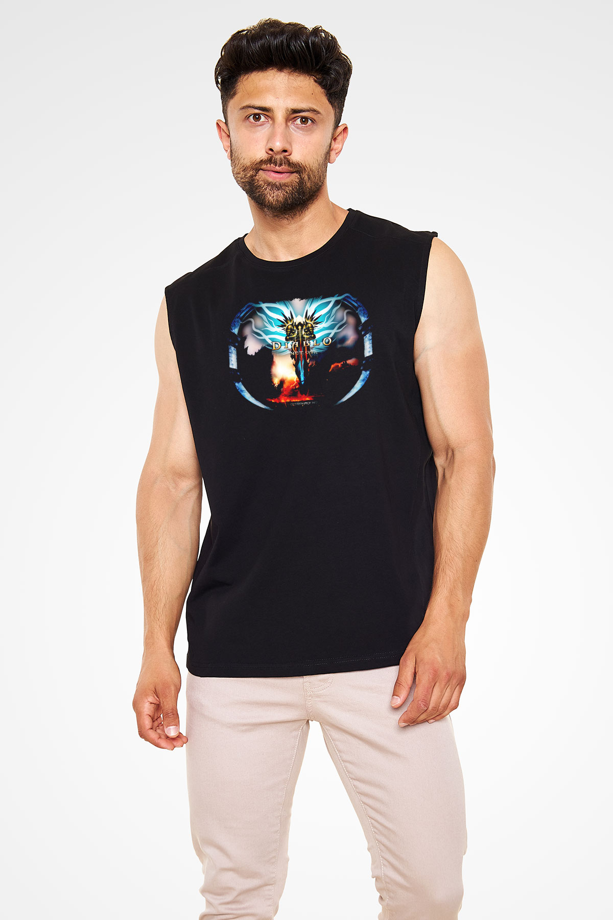 Diablo Siyah Unisex Kolsuz Tişört