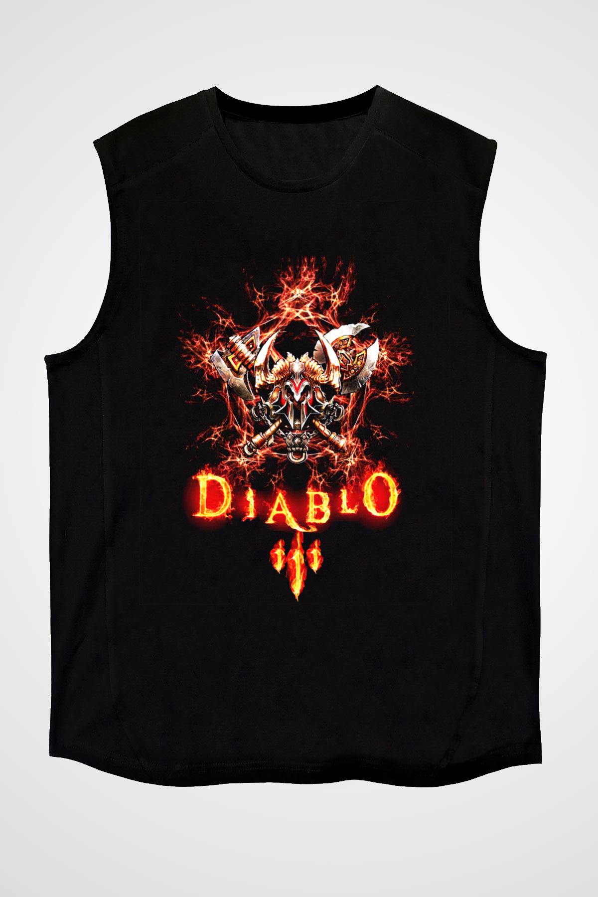 Diablo Siyah Unisex Kolsuz Tişört