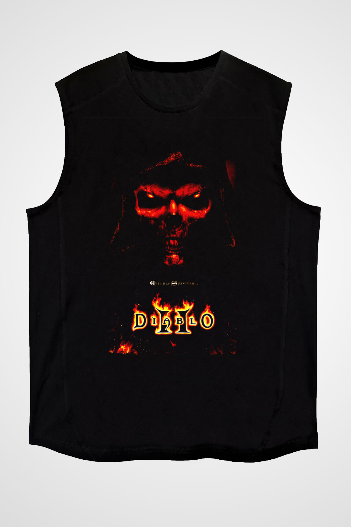 Diablo Siyah Unisex Kolsuz Tişört