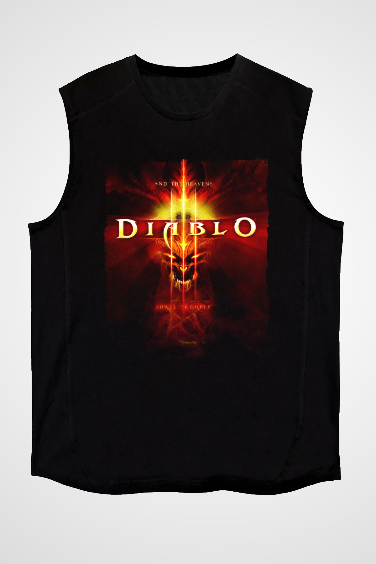 Diablo Siyah Unisex Kolsuz Tişört