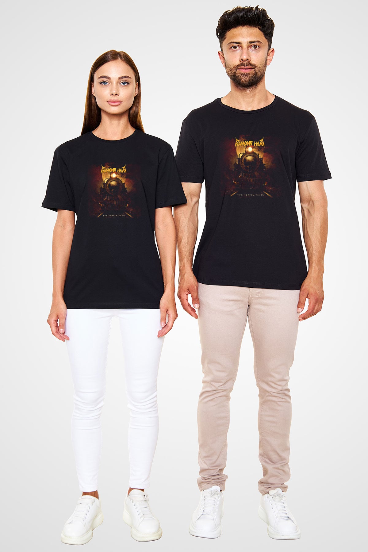 Diamond Head Baskılı Unisex Siyah Tişört