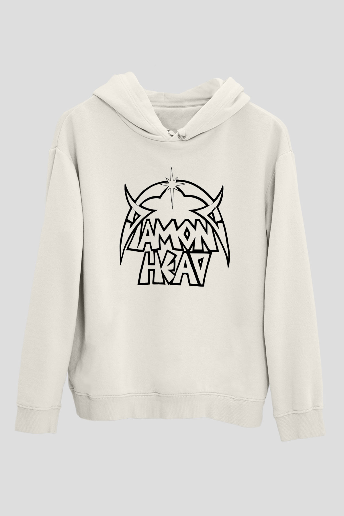 Diamond Head Beyaz Unisex Kapşonlu Sweatshirt