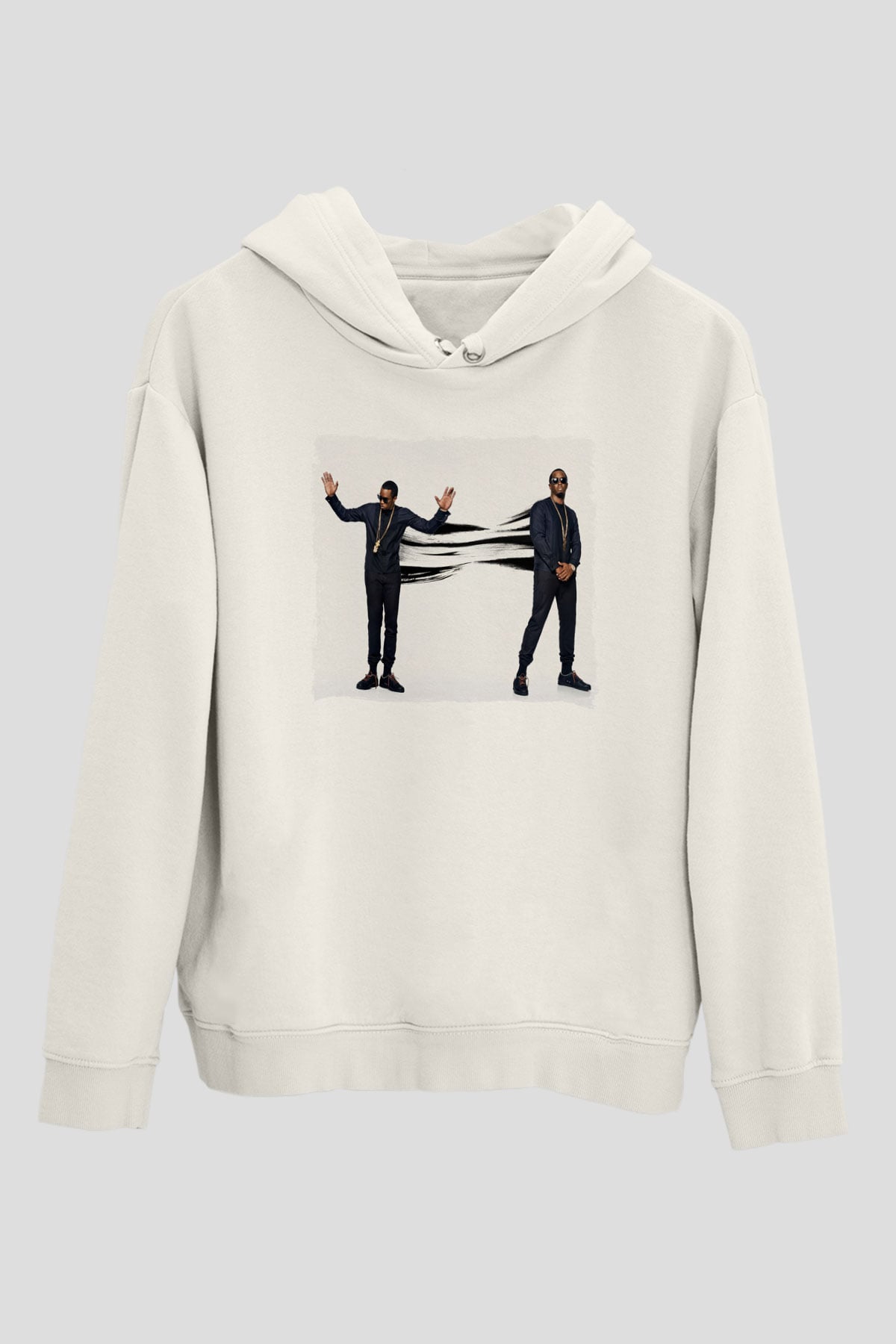 Diddy Beyaz Unisex Kapüşonlu Sweatshirt