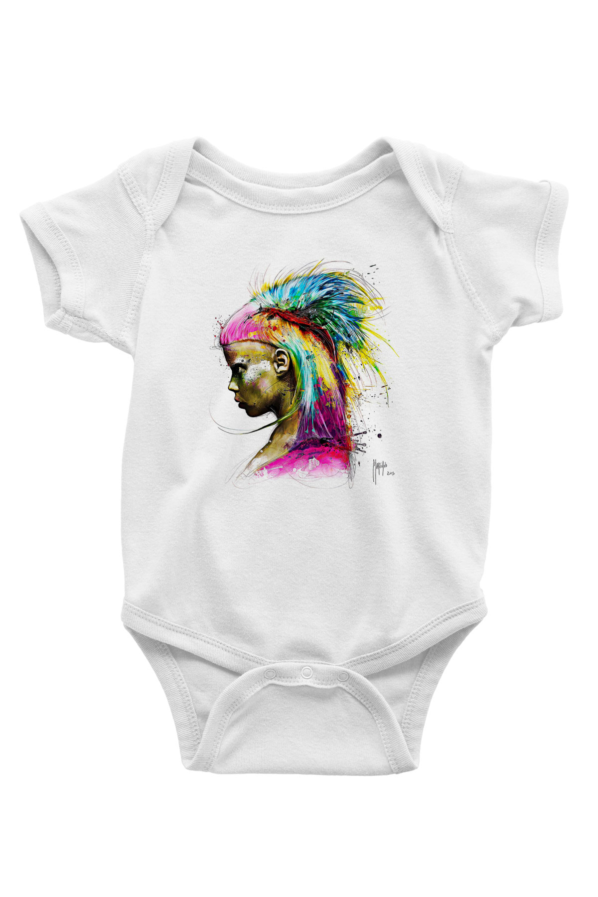 Die Antwoord Baskılı Beyaz Unisex Bebek Body - Zıbın
