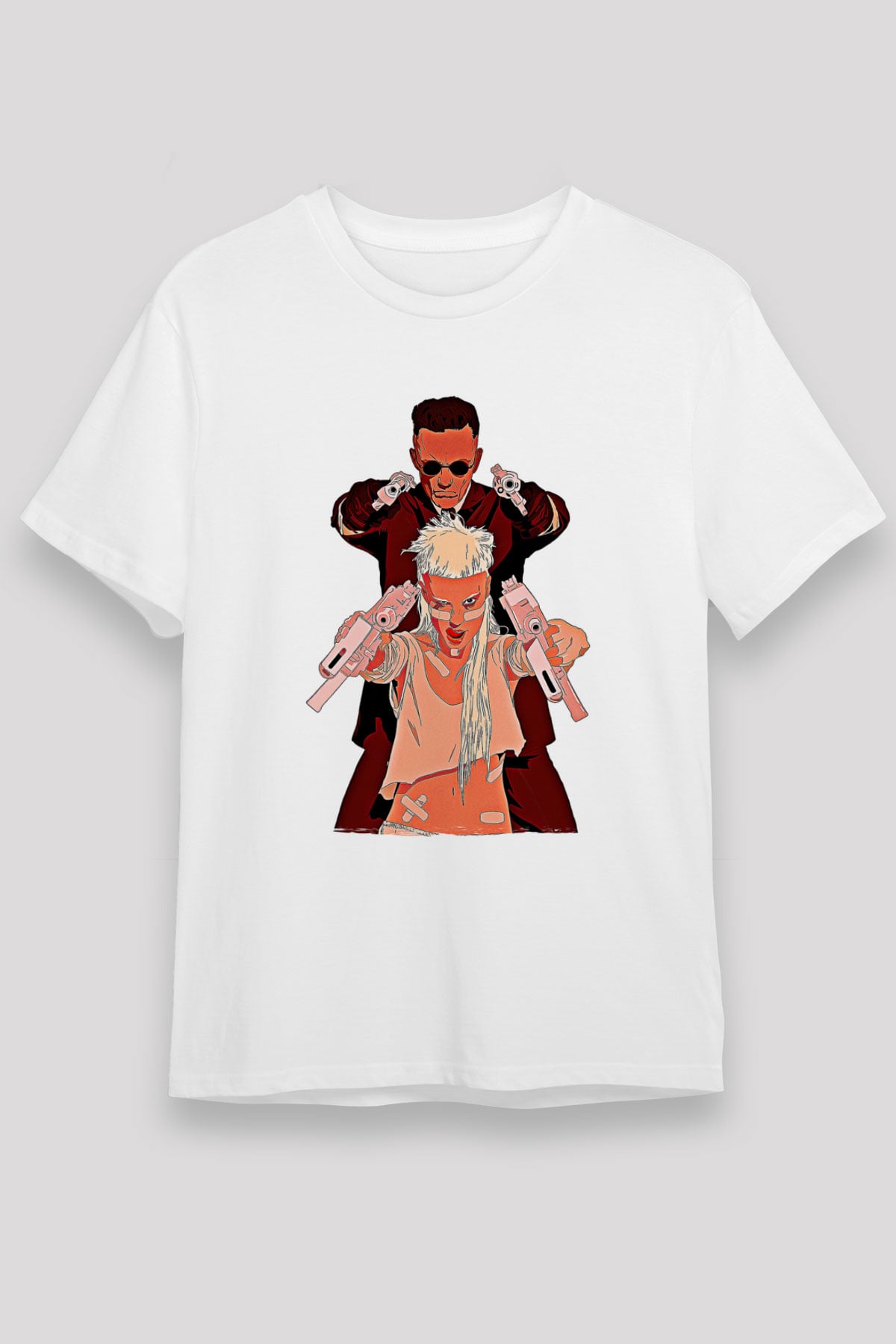 Die Antwoord Baskılı Unisex Beyaz Tişört - Tshirt