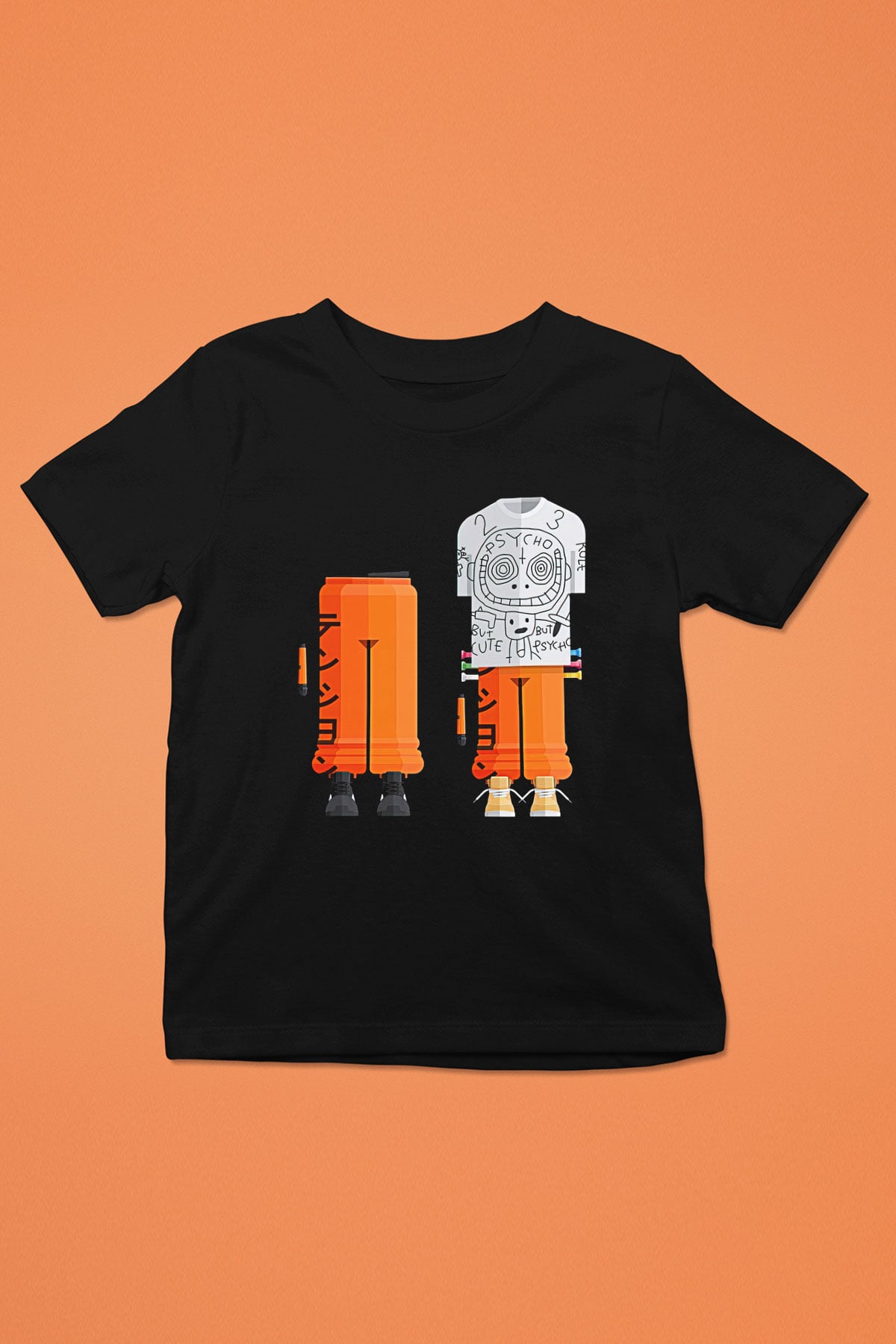 Die Antwoord Baskılı Unisex Siyah Çocuk Tişört - Tshirt