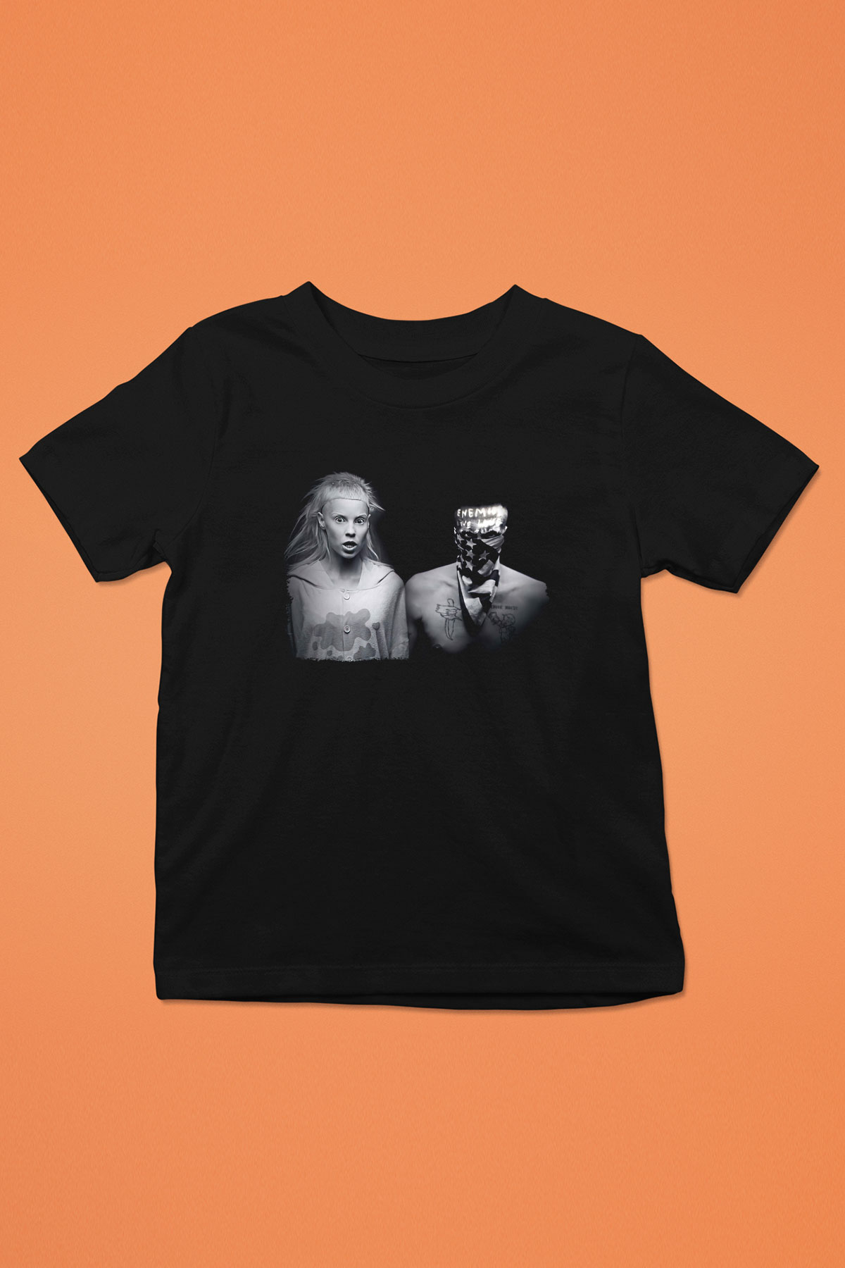 Die Antwoord Baskılı Unisex Siyah Çocuk Tişört - Tshirt