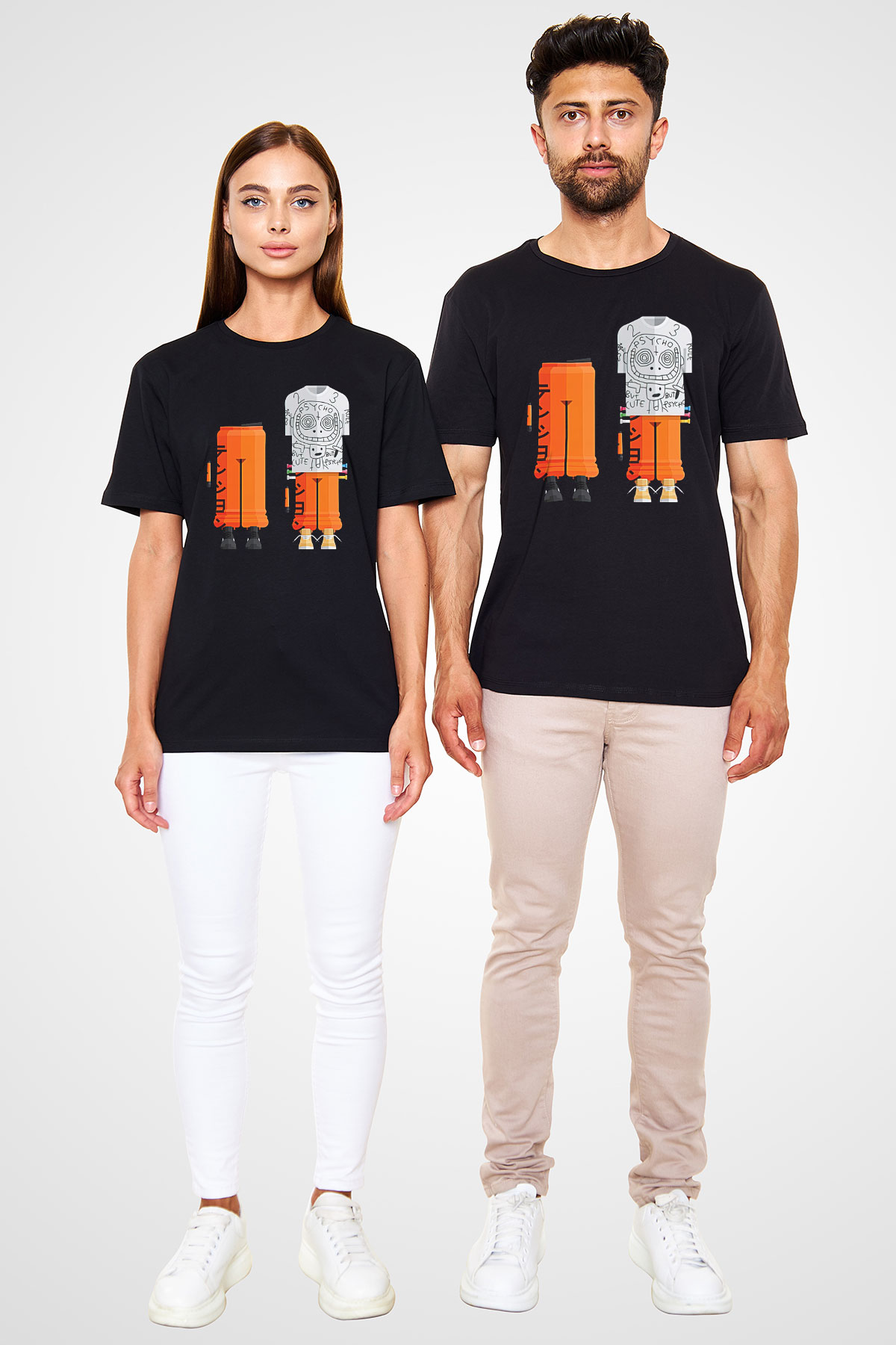 Die Antwoord Baskılı Unisex Siyah Tişört - Tshirt