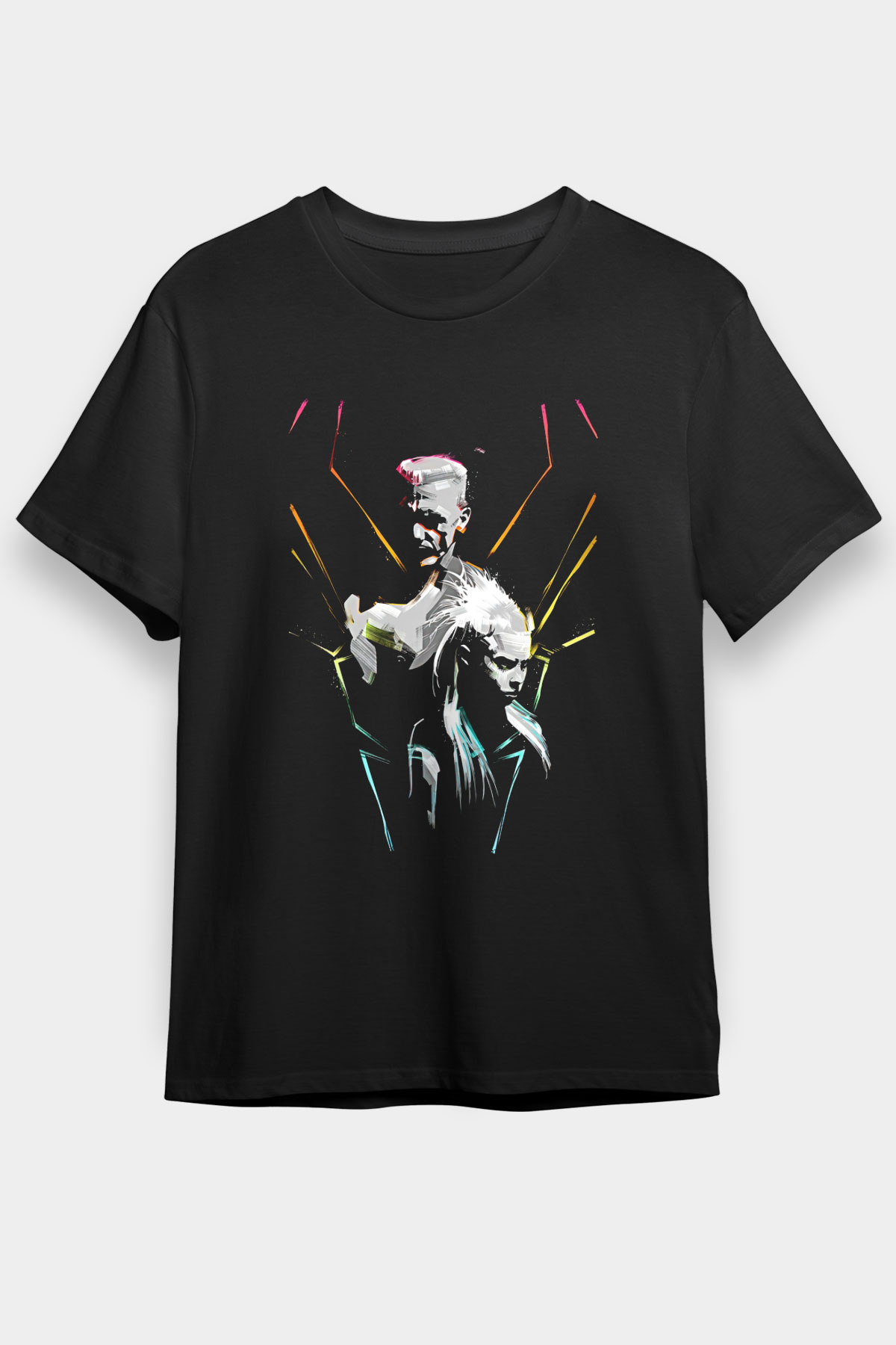 Die Antwoord Baskılı Unisex Siyah Tişört - Tshirt