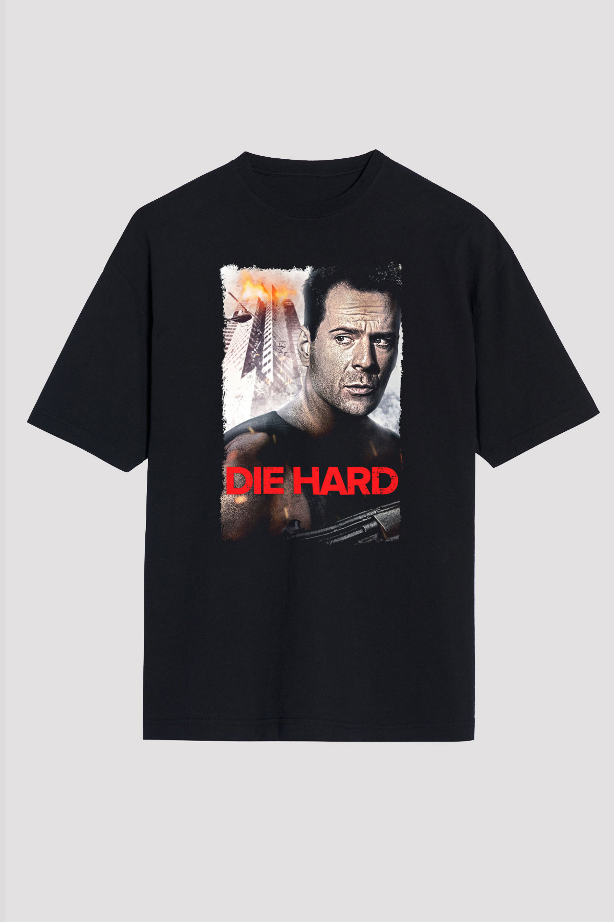 Die Hard Beyaz Oversize Tişört Oversize T-shirt