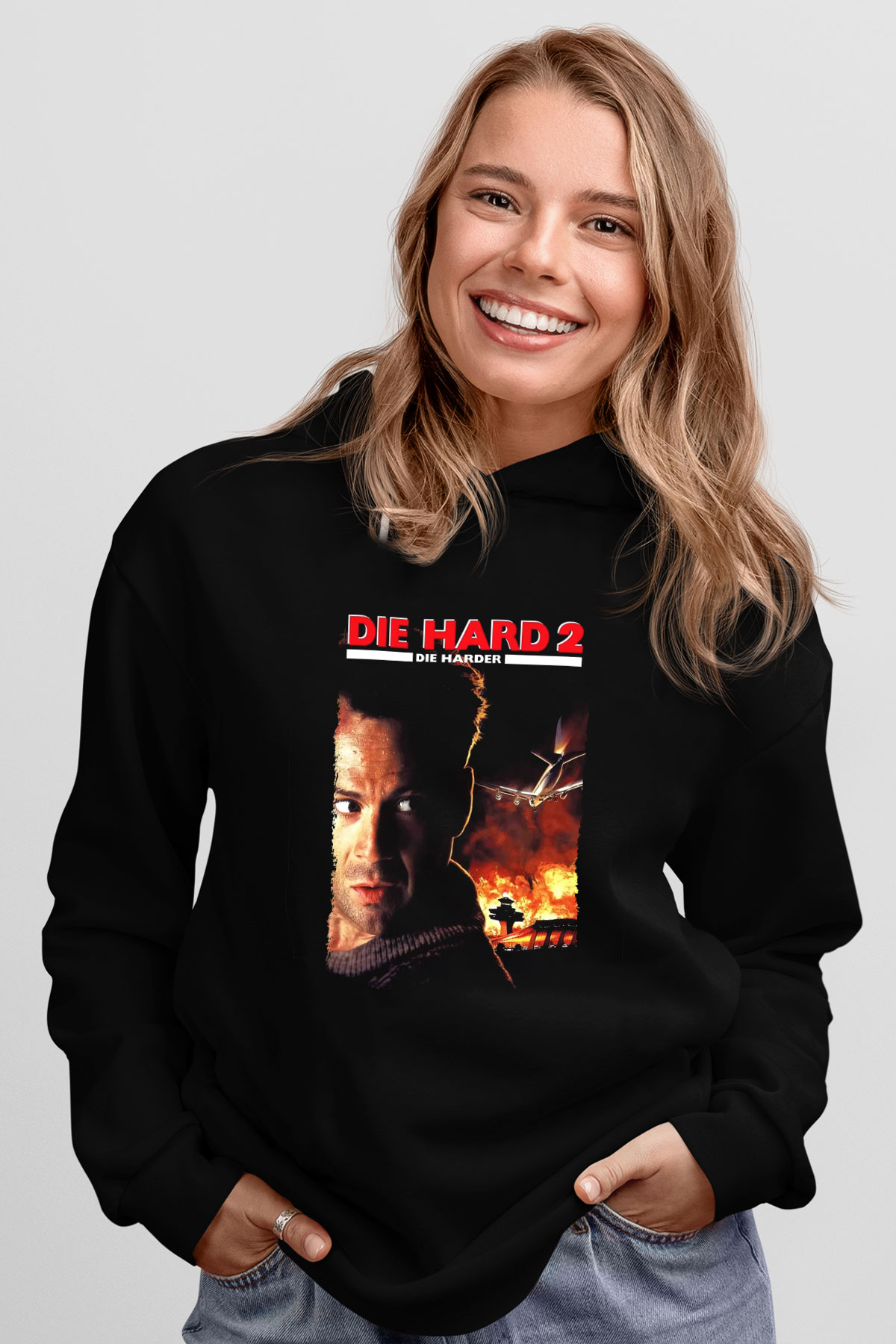 Die Hard Siyah Unisex Hoodie