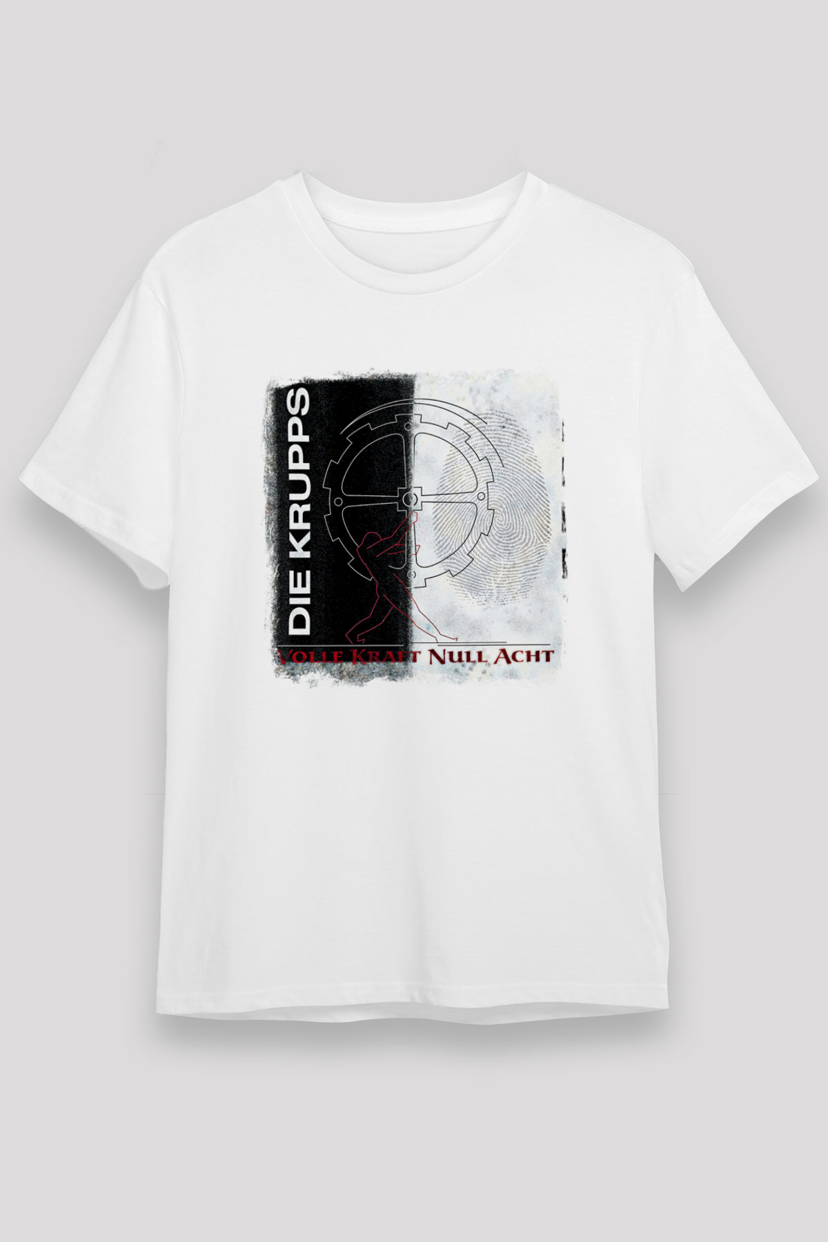 Die Krupps Baskılı Unisex Beyaz Tişört