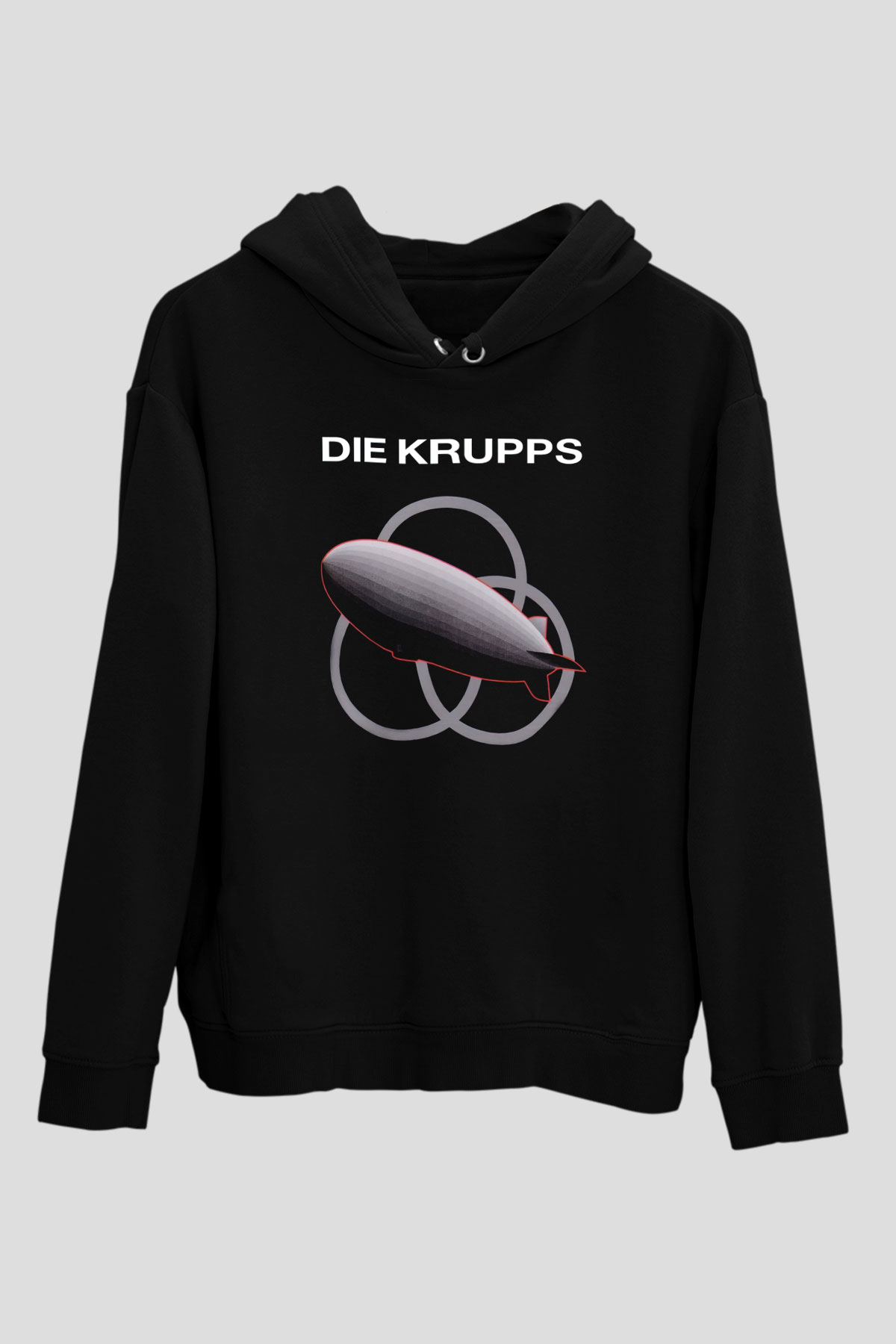 Die Krupps Siyah Unisex Kapüşonlu Sweatshirt