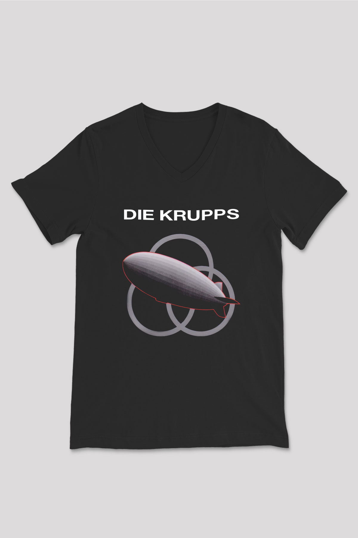 Die Krupps Siyah Unisex V Yaka Tişört