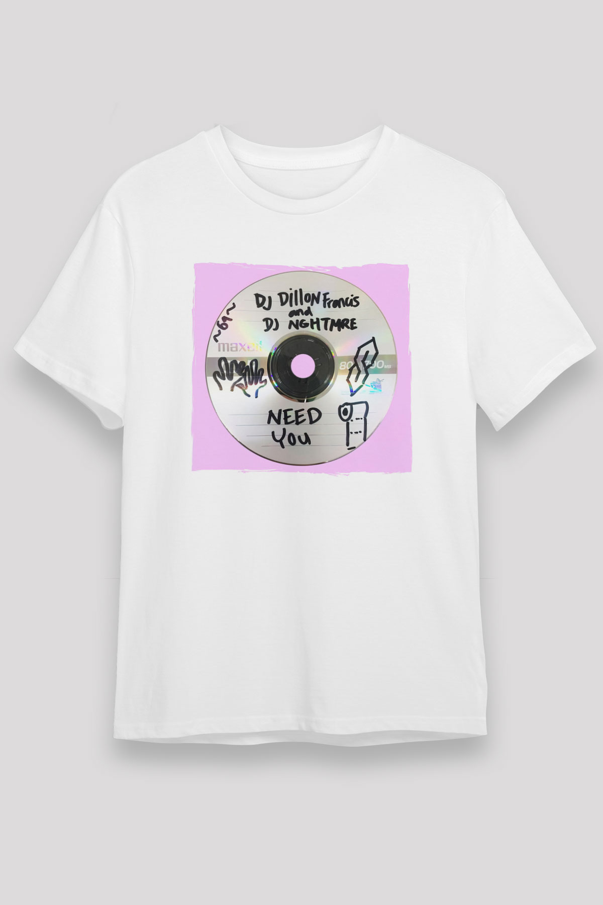 Dillion Francis Beyaz Unisex Tişört T-Shirt - TişörtFabrikası