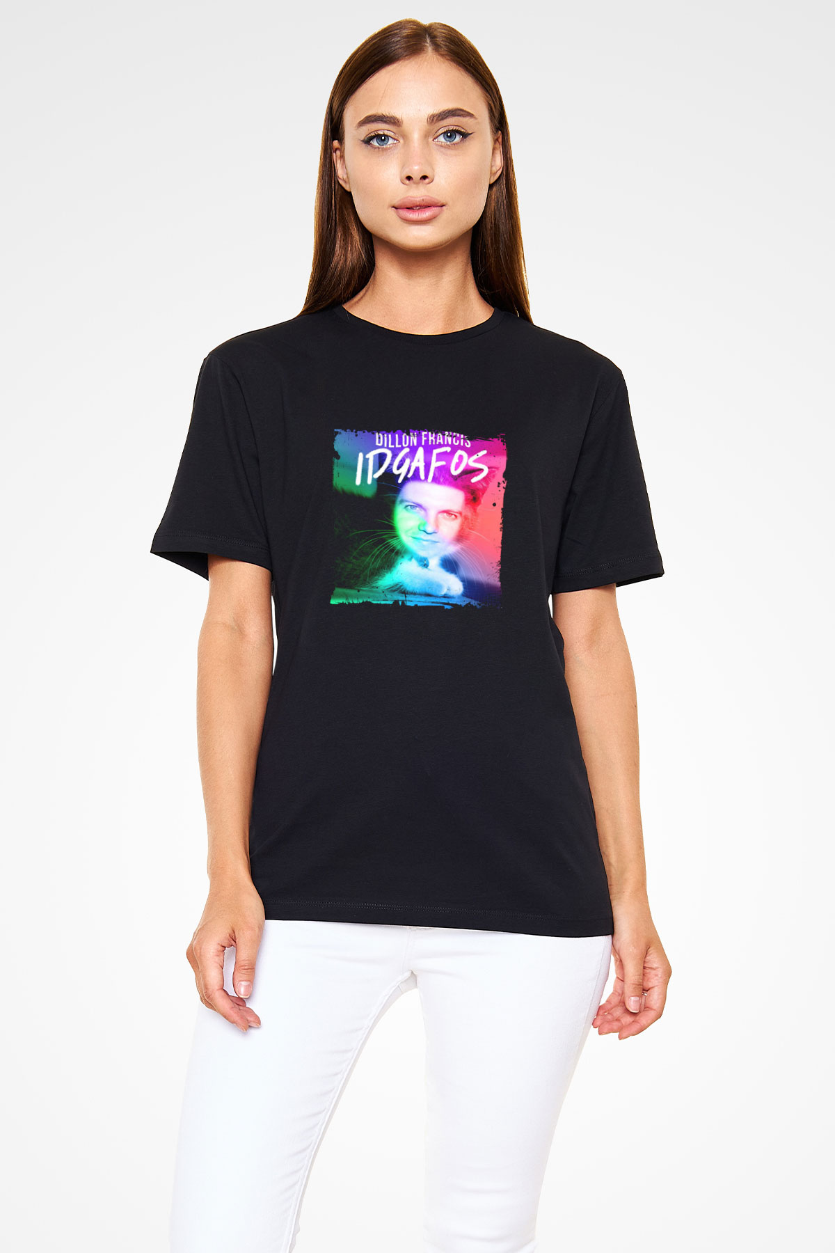 Dillon Francis Baskılı Unisex Siyah Tişört