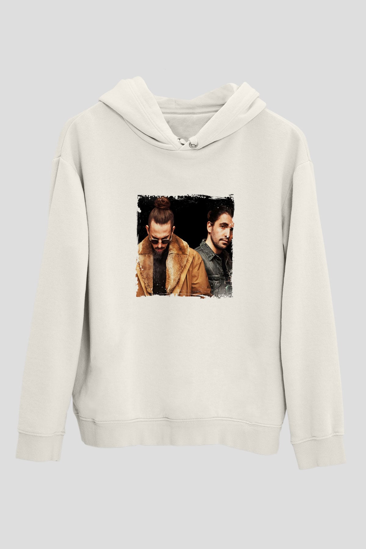 Dimitri Vegas & Like MikeBaskılı Beyaz Hoodie