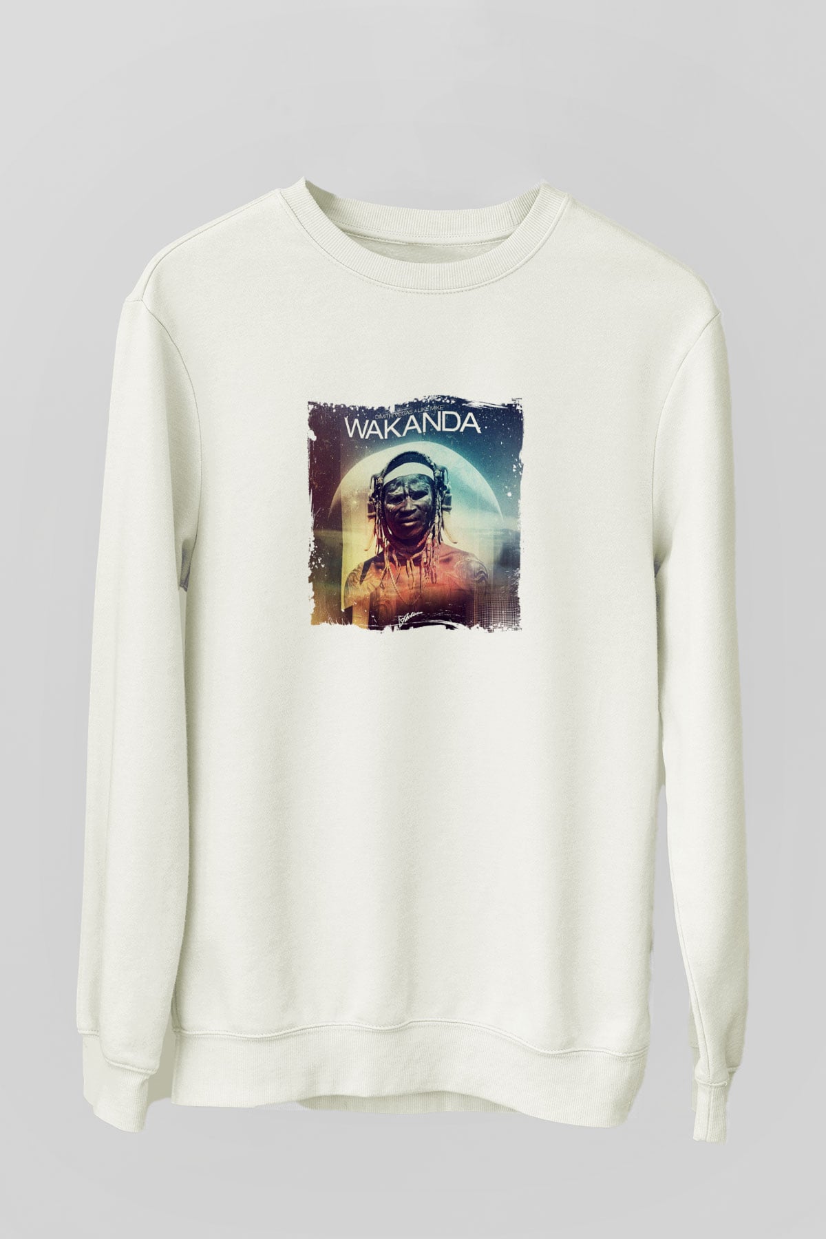 Dimitri Vegas & Like MikeBaskılı Beyaz Sweatshirt